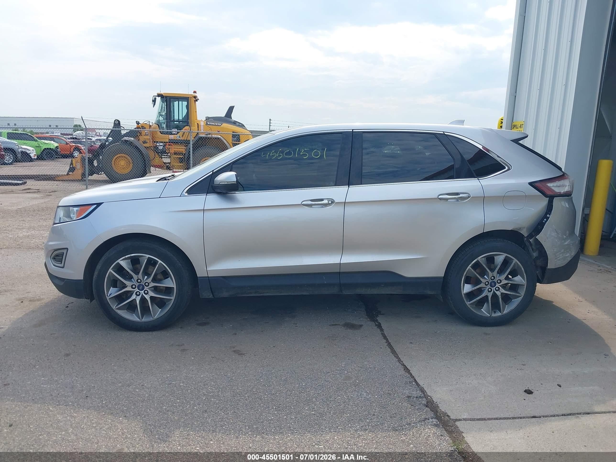 2015 Ford Edge Titanium Gray vin: 2FMTK4K9XFBB67687