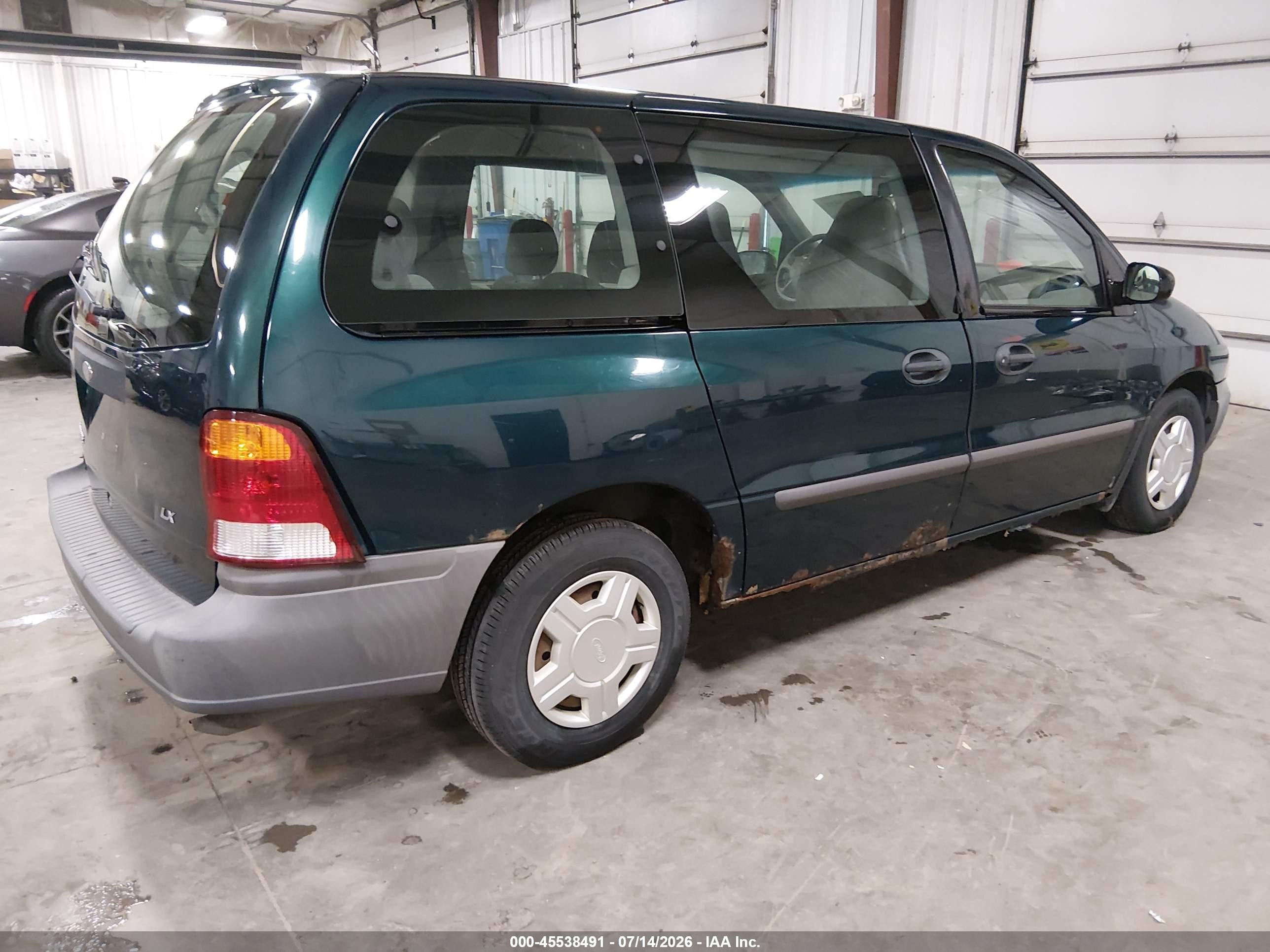 2001 Ford Windstar Lx Green vin: 2FMZA50411BB09552
