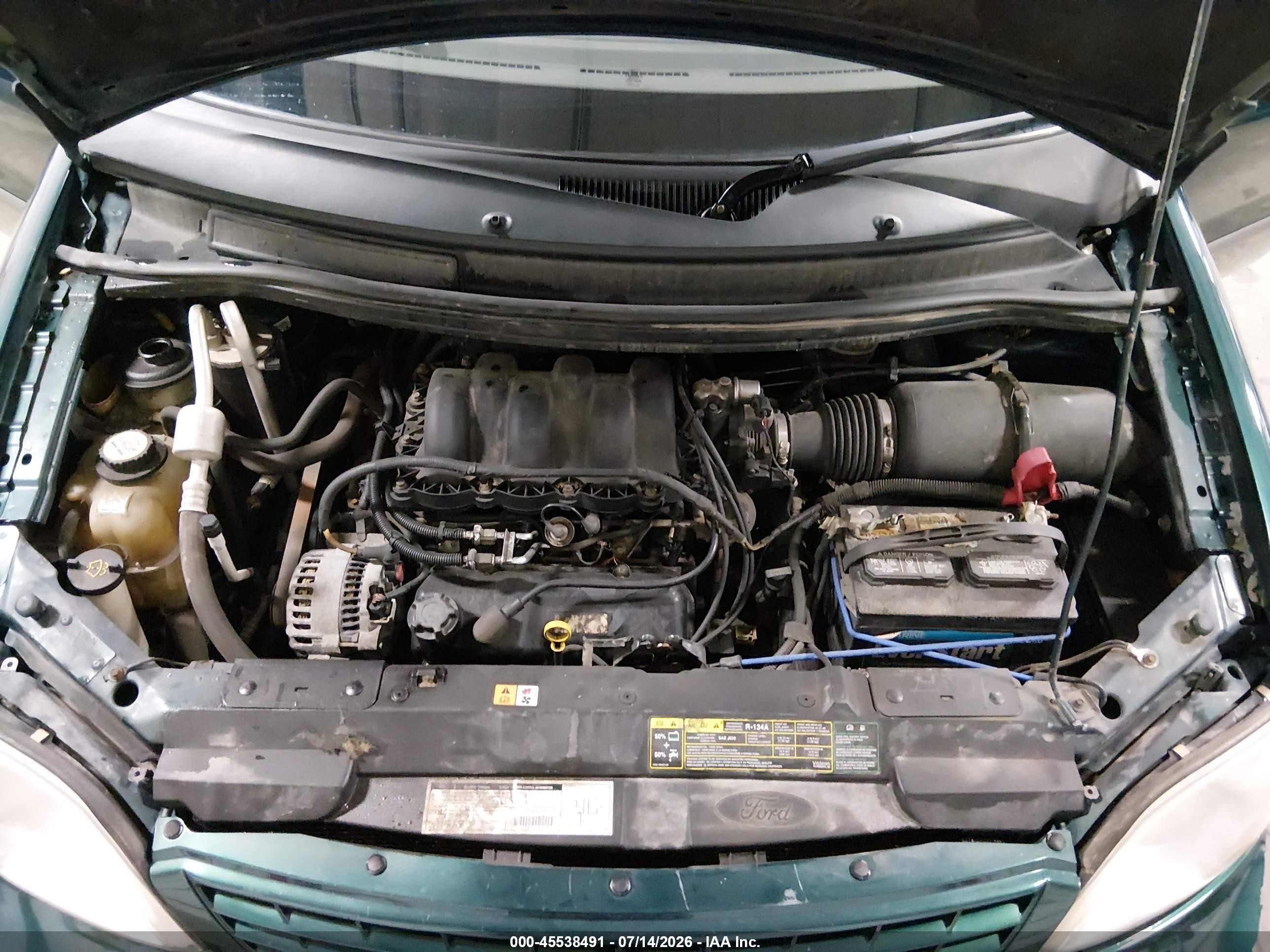 2001 Ford Windstar Lx Green vin: 2FMZA50411BB09552