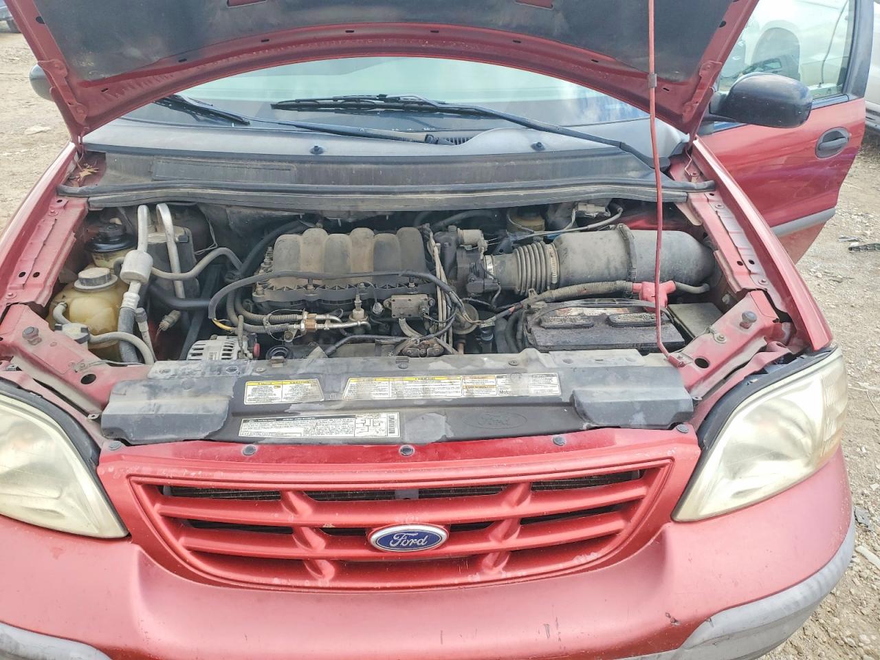 2000 Ford Windstar Wagon Red vin: 2FMZA5043YBC33364