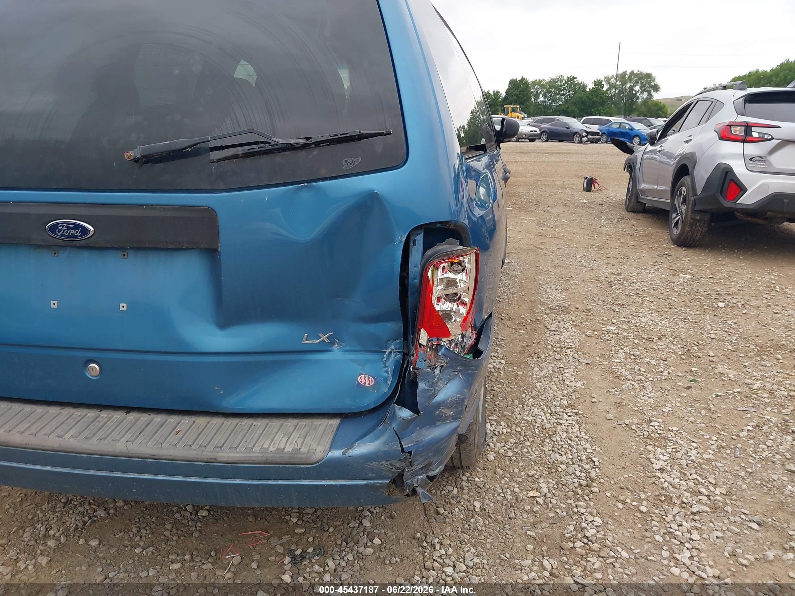 2003 Ford Windstar Lx Blue vin: 2FMZA51403BB93400