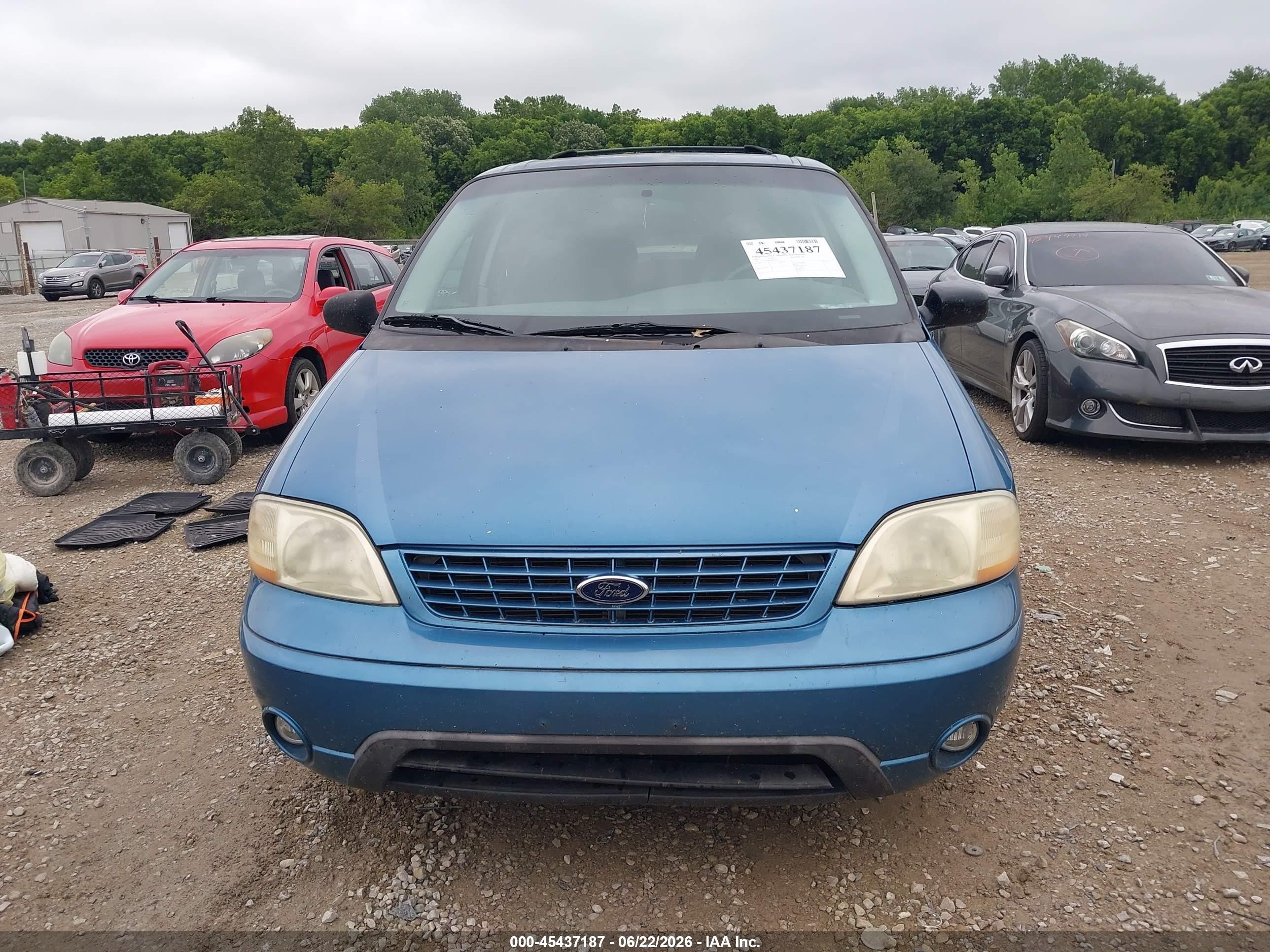 2003 Ford Windstar Lx Blue vin: 2FMZA51403BB93400