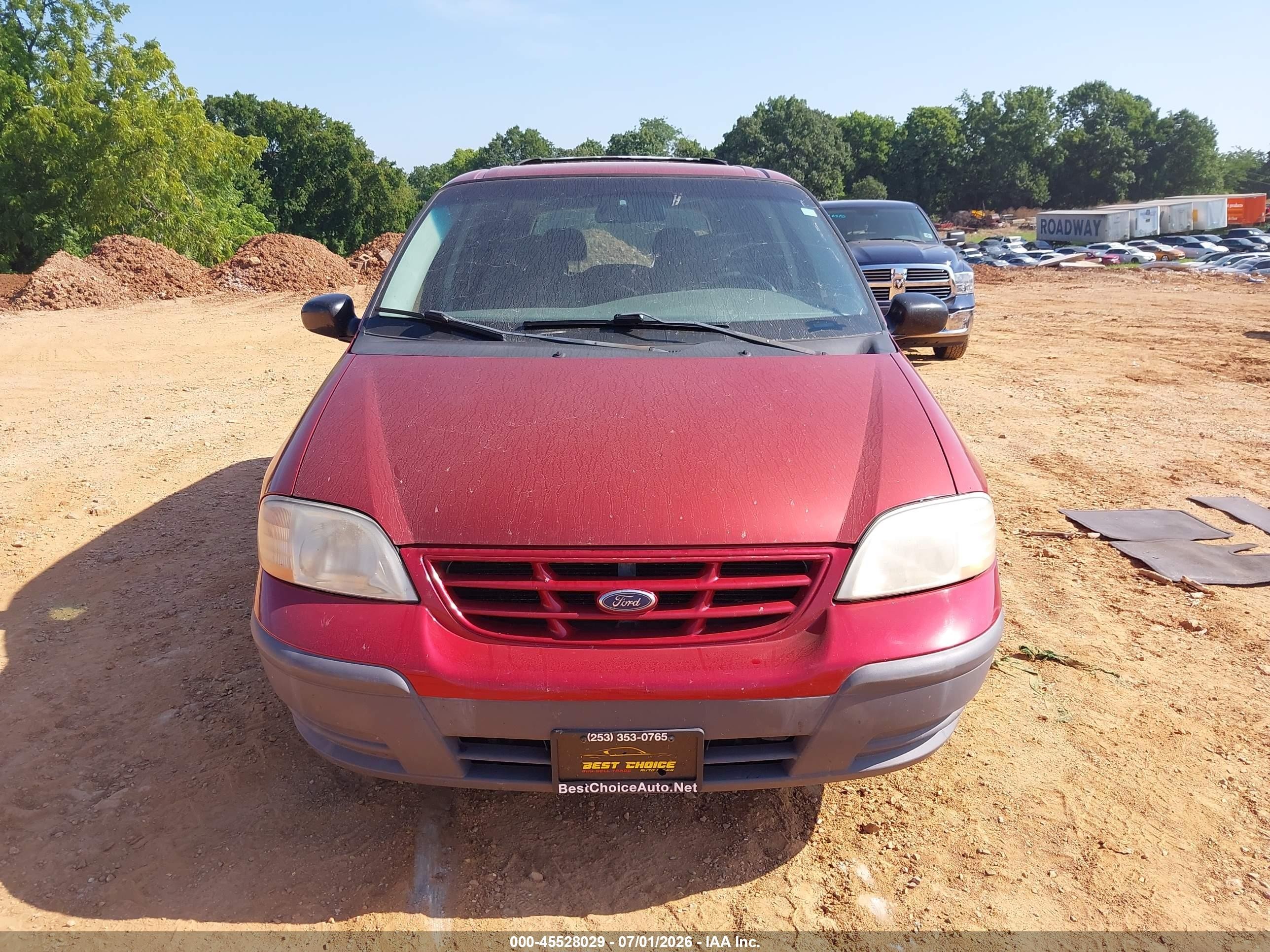 2000 Ford Windstar Lx Темно-бордовый vin: 2FMZA5141YBB62597
