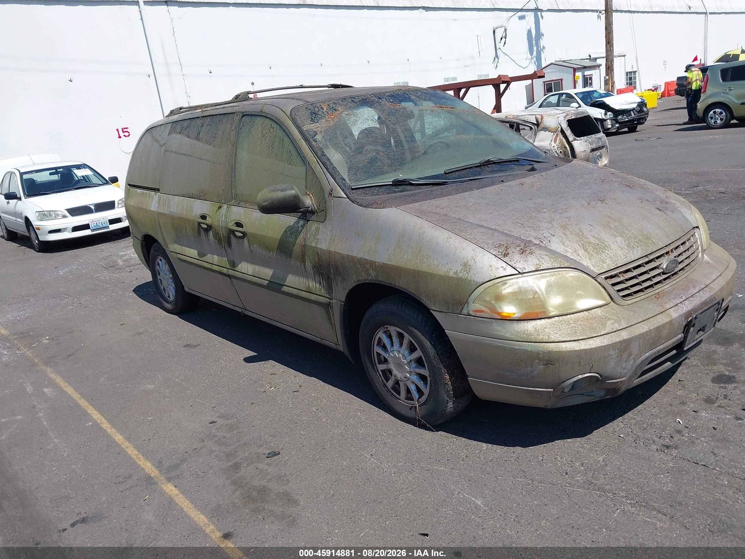 2002 Ford Windstar Lx Beige vin: 2FMZA51442BA35821