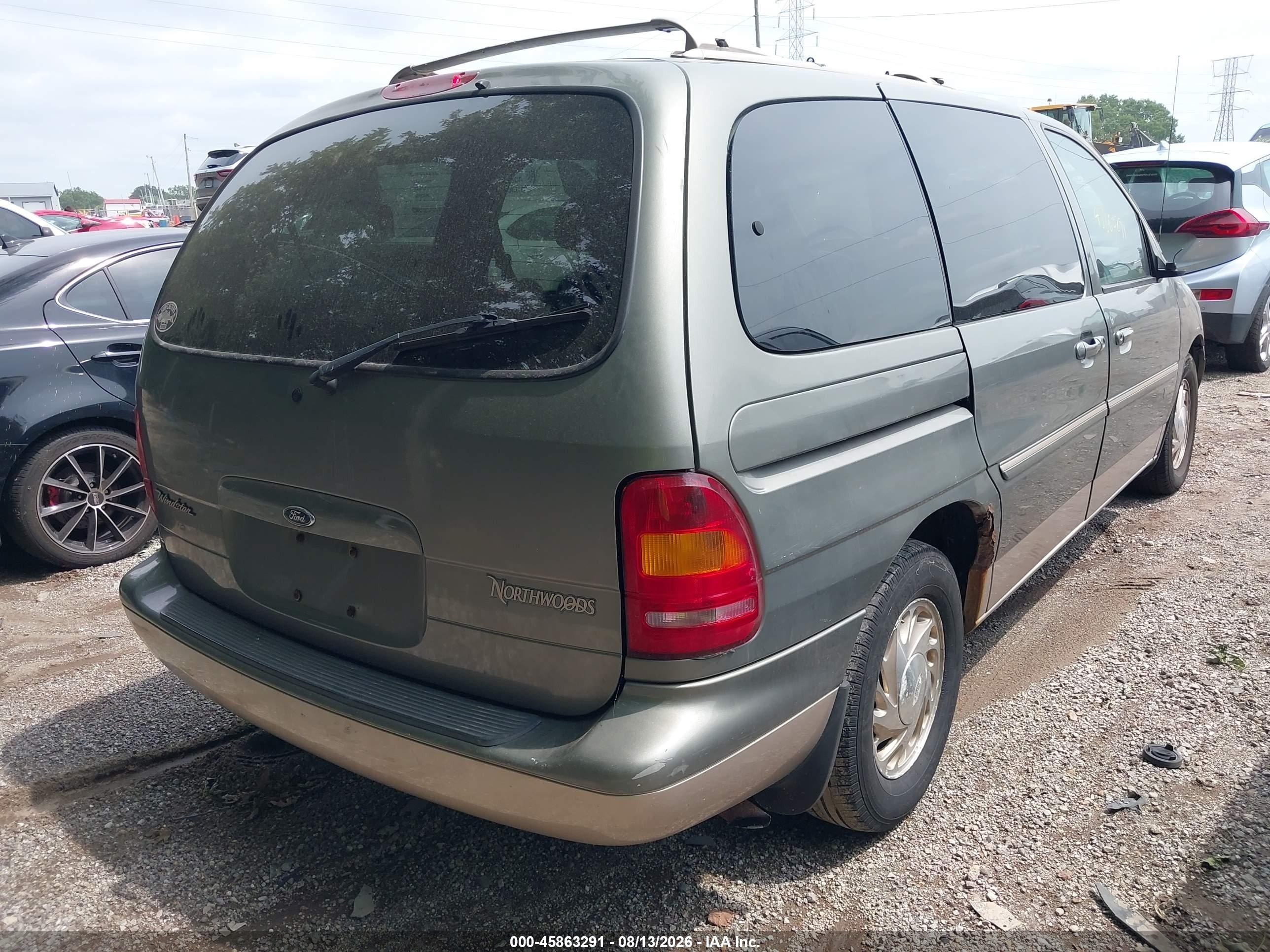1998 Ford Windstar Wagon Green vin: 2FMZA5144WBD85231
