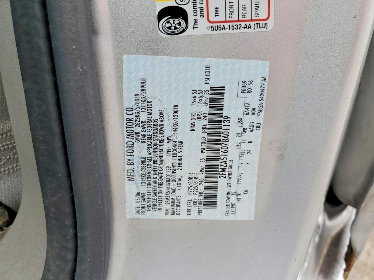 2007 Ford Freestar Se Silver vin: 2FMZA51607BA01139