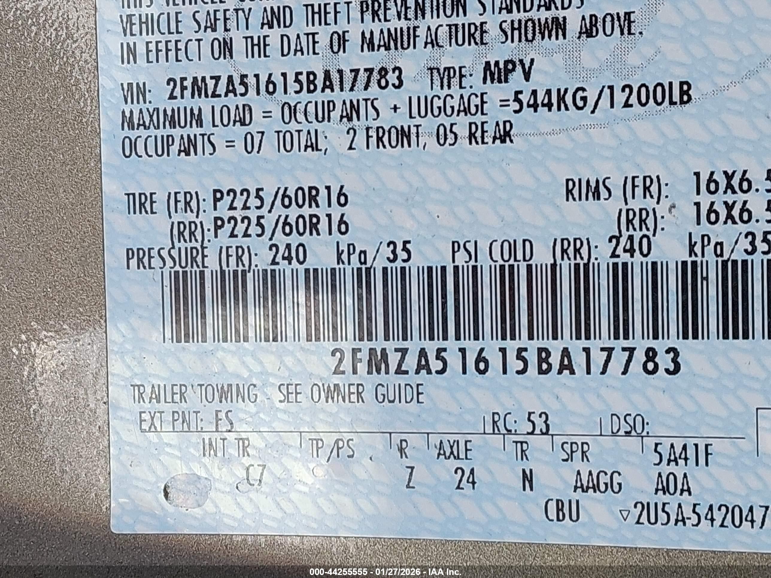 2005 Ford Freestar Se Gray vin: 2FMZA51615BA17783