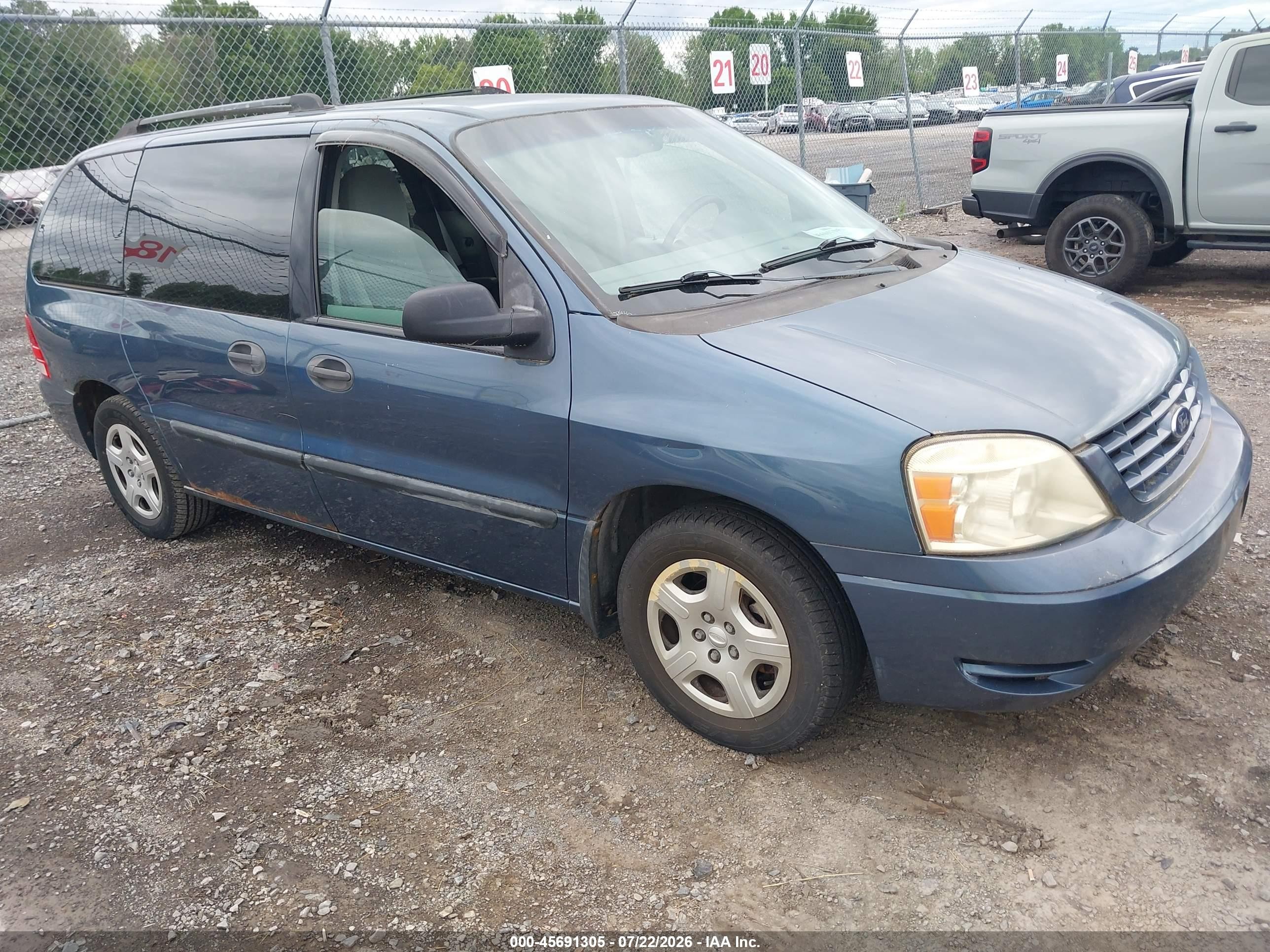 2006 Ford Freestar Se Blue vin: 2FMZA51636BA34960