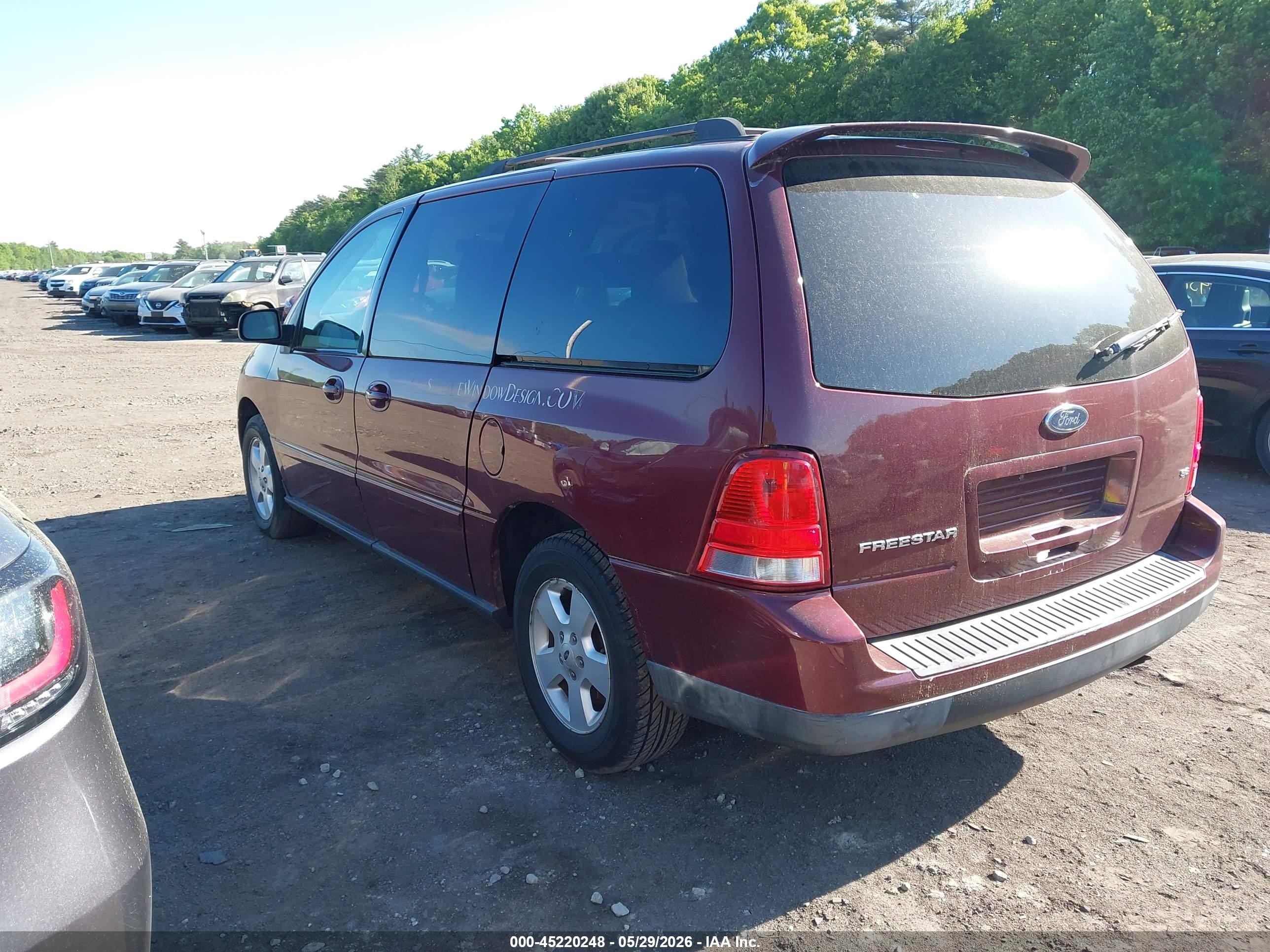2006 Ford Freestar Se Burgundy vin: 2FMZA51636BA38474