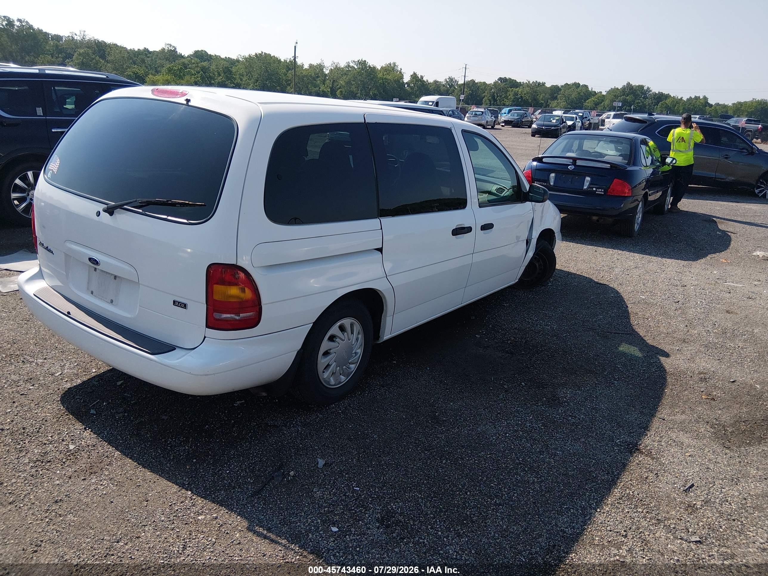 1998 Ford Windstar Gl White vin: 2FMZA51U4WBE47467