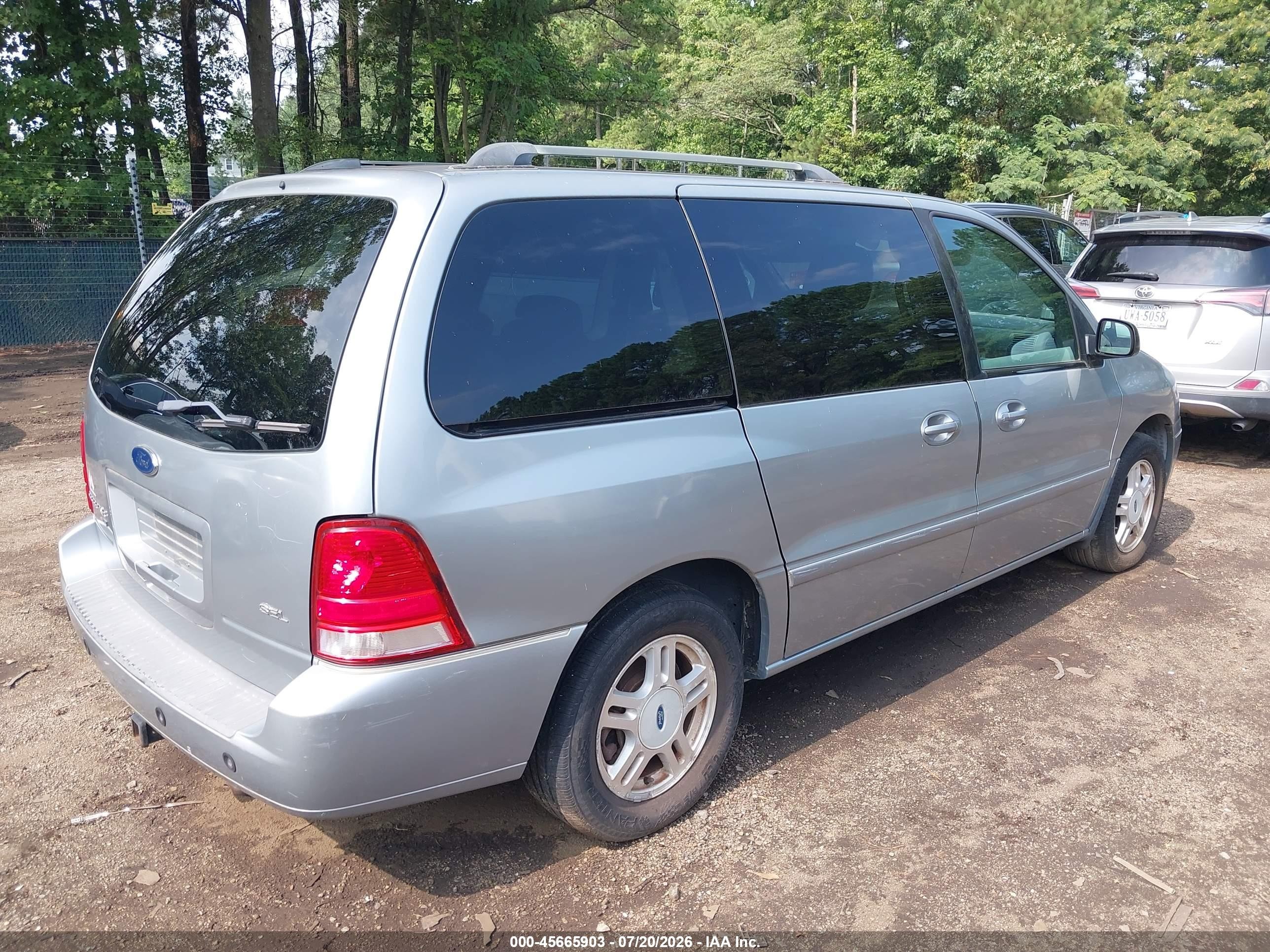 2007 Ford Freestar Sel Light Blue vin: 2FMZA52227BA07553