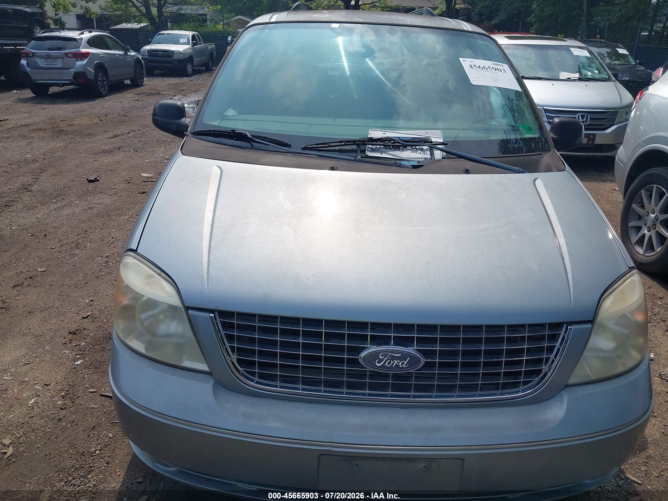 2007 Ford Freestar Sel Light Blue vin: 2FMZA52227BA07553