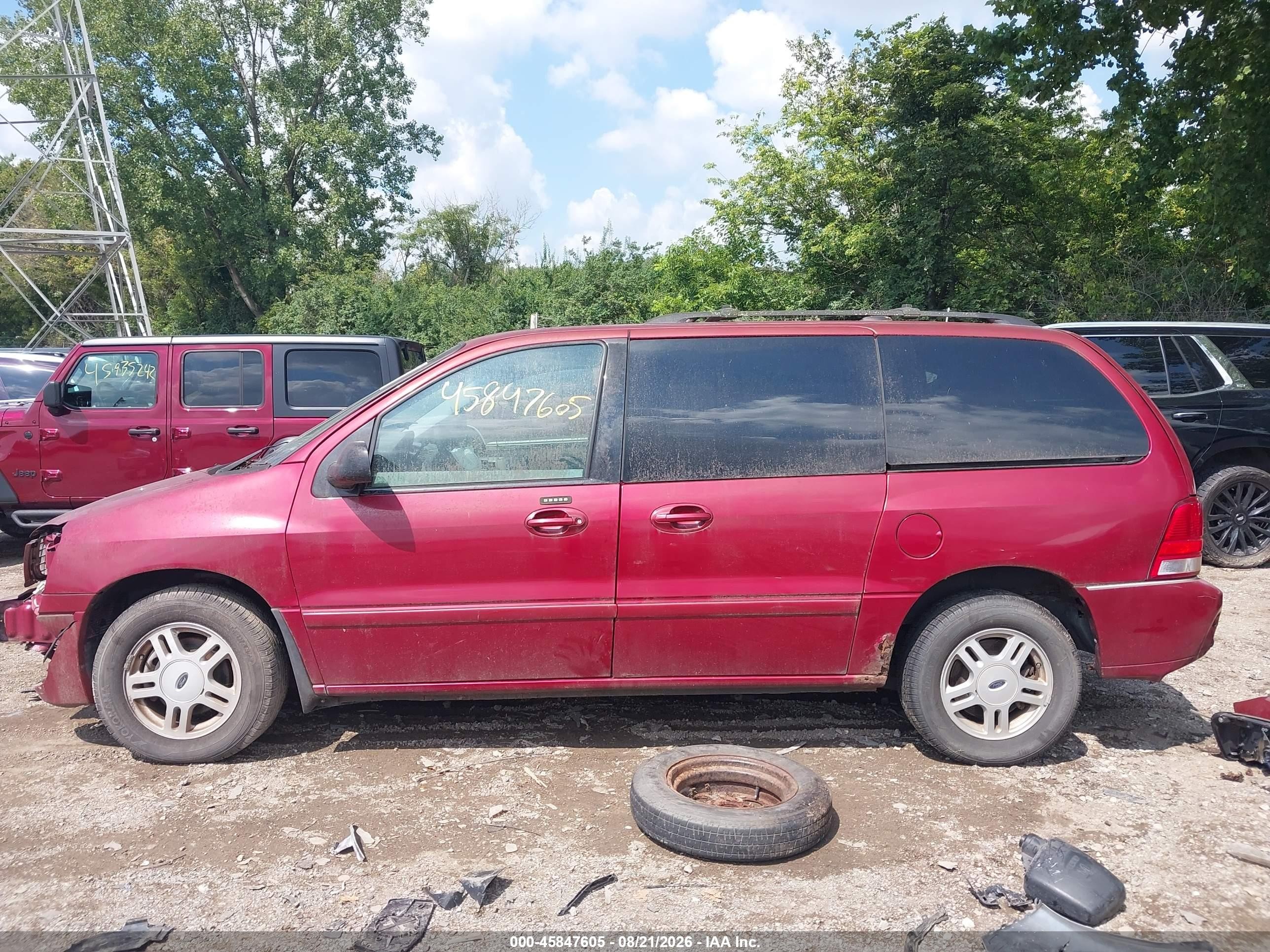 2005 Ford Freestar Sel Red vin: 2FMZA52245BA83885