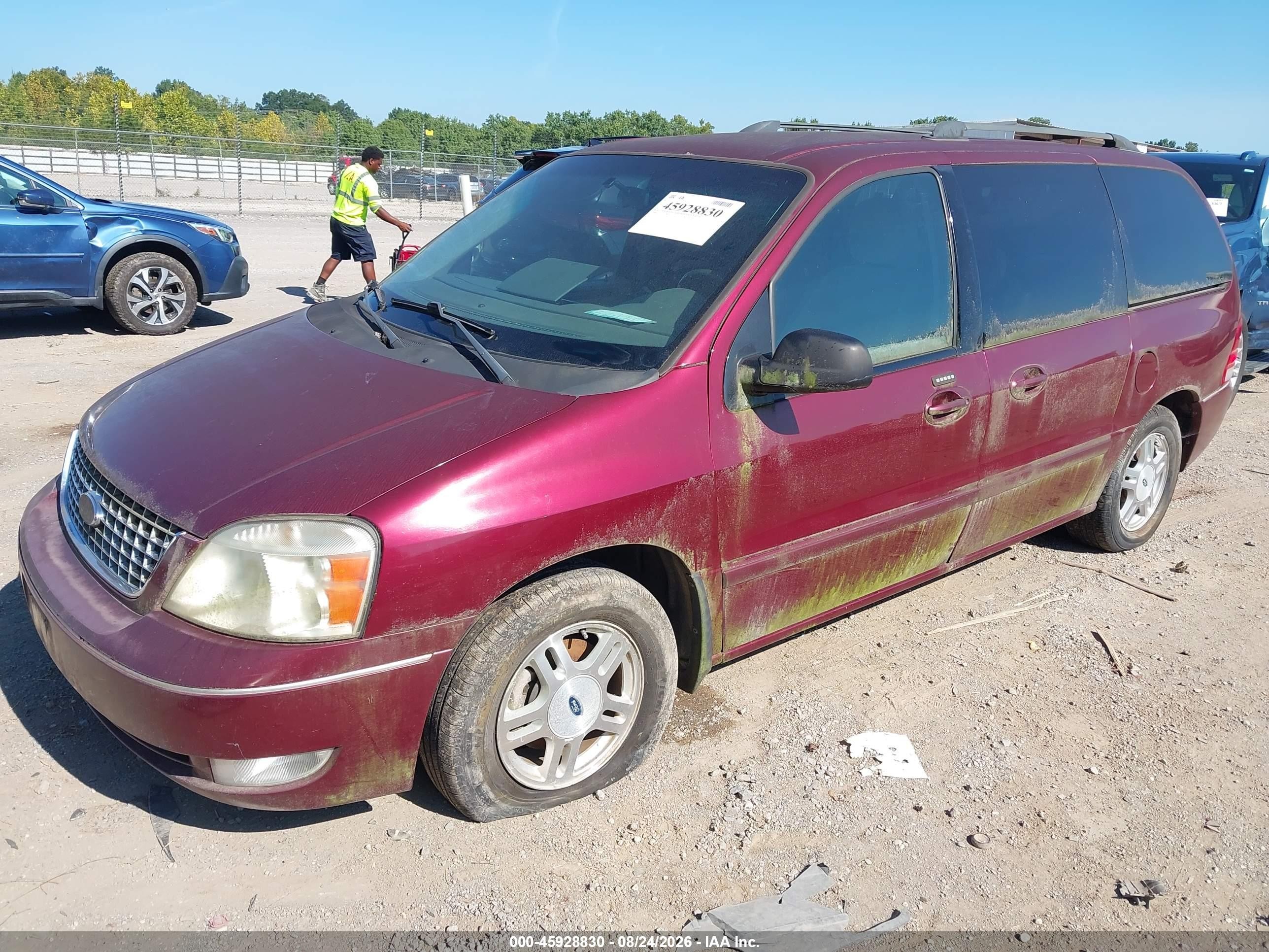 2006 Ford Freestar Sel Red vin: 2FMZA52246BA51486