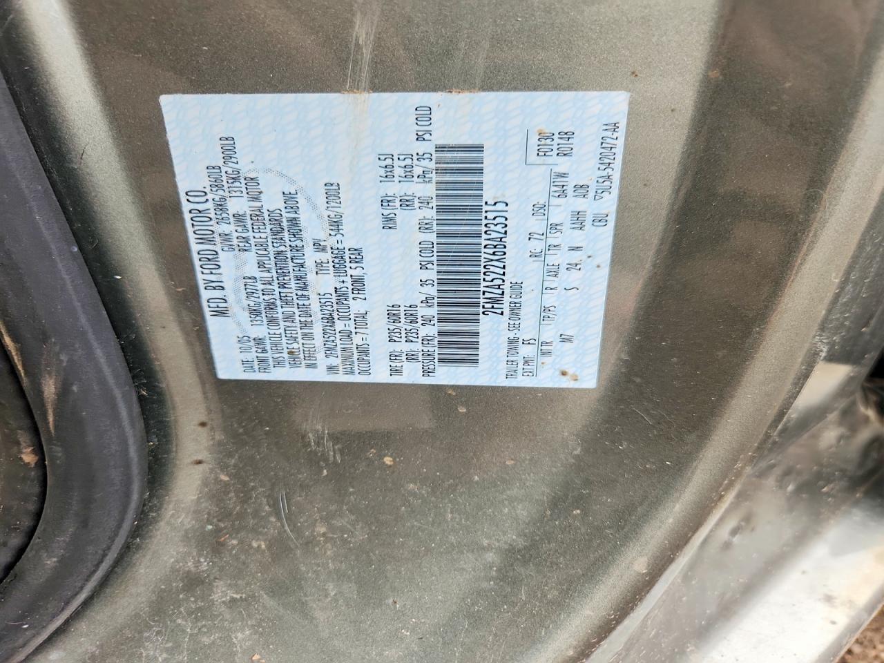 2006 Ford Freestar Sel Золотой vin: 2FMZA522X6BA23515