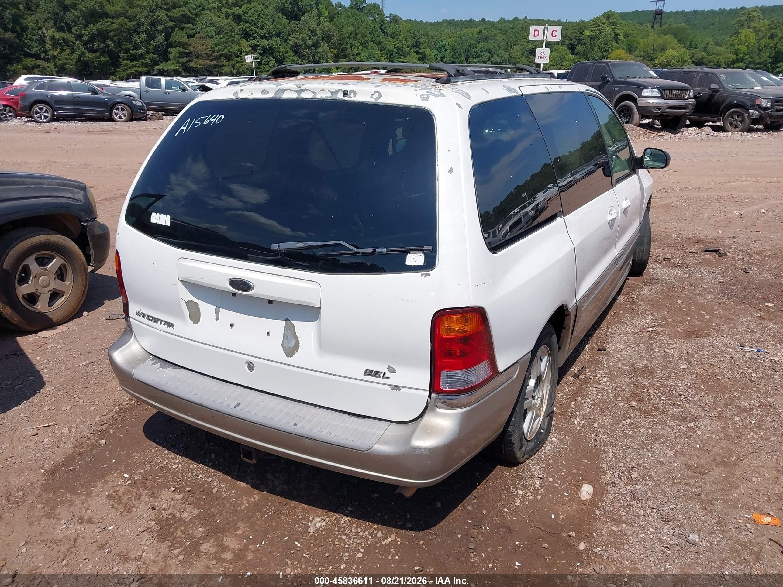 2003 Ford Windstar Sel White vin: 2FMZA53413BA15640