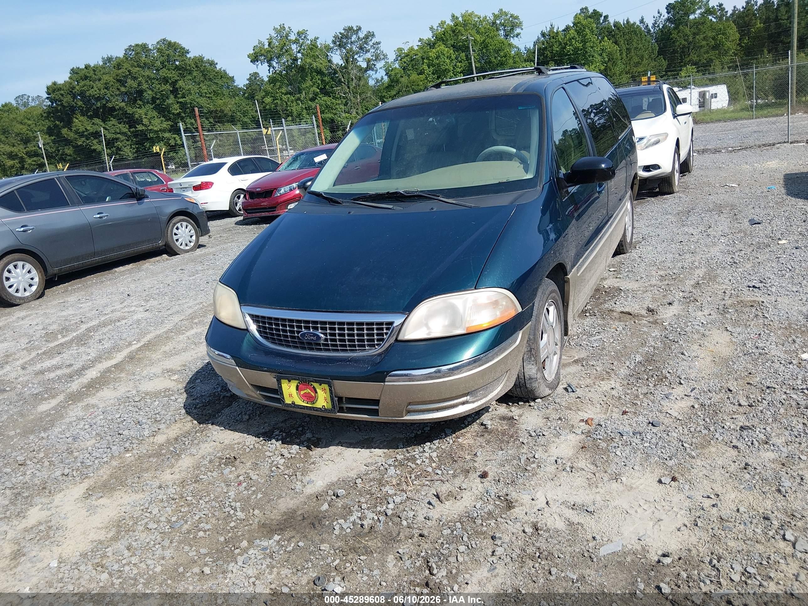 2001 Ford Windstar Sel Green vin: 2FMZA53441BA52405