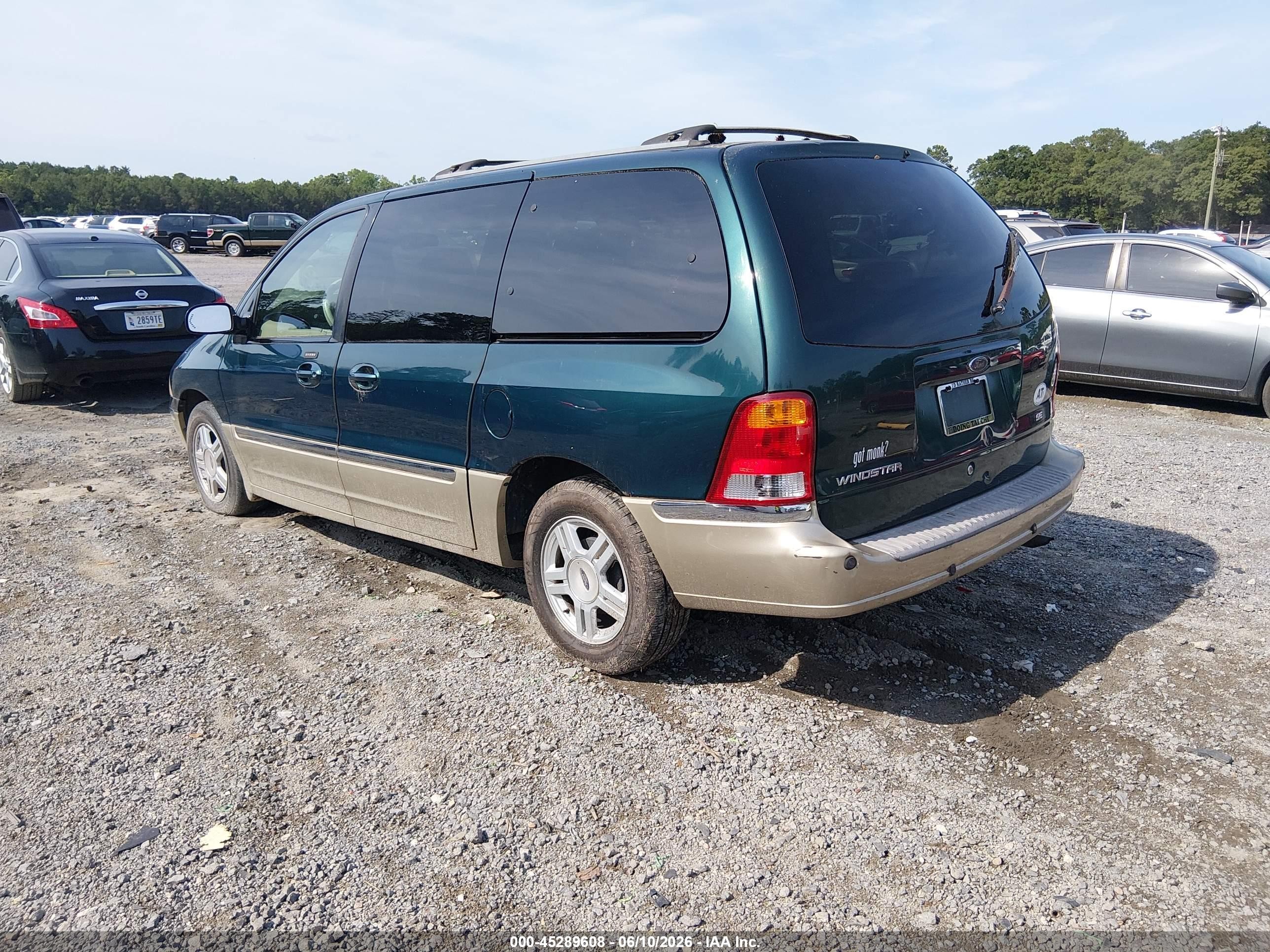 2001 Ford Windstar Sel Green vin: 2FMZA53441BA52405