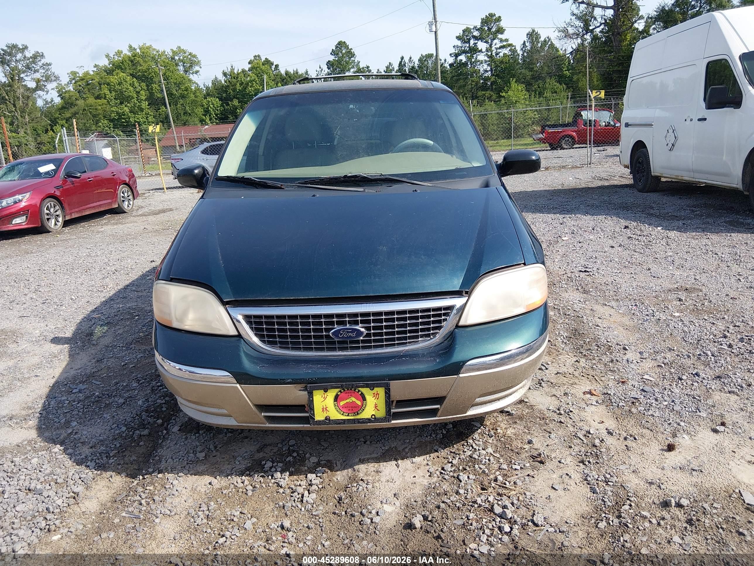 2001 Ford Windstar Sel Green vin: 2FMZA53441BA52405