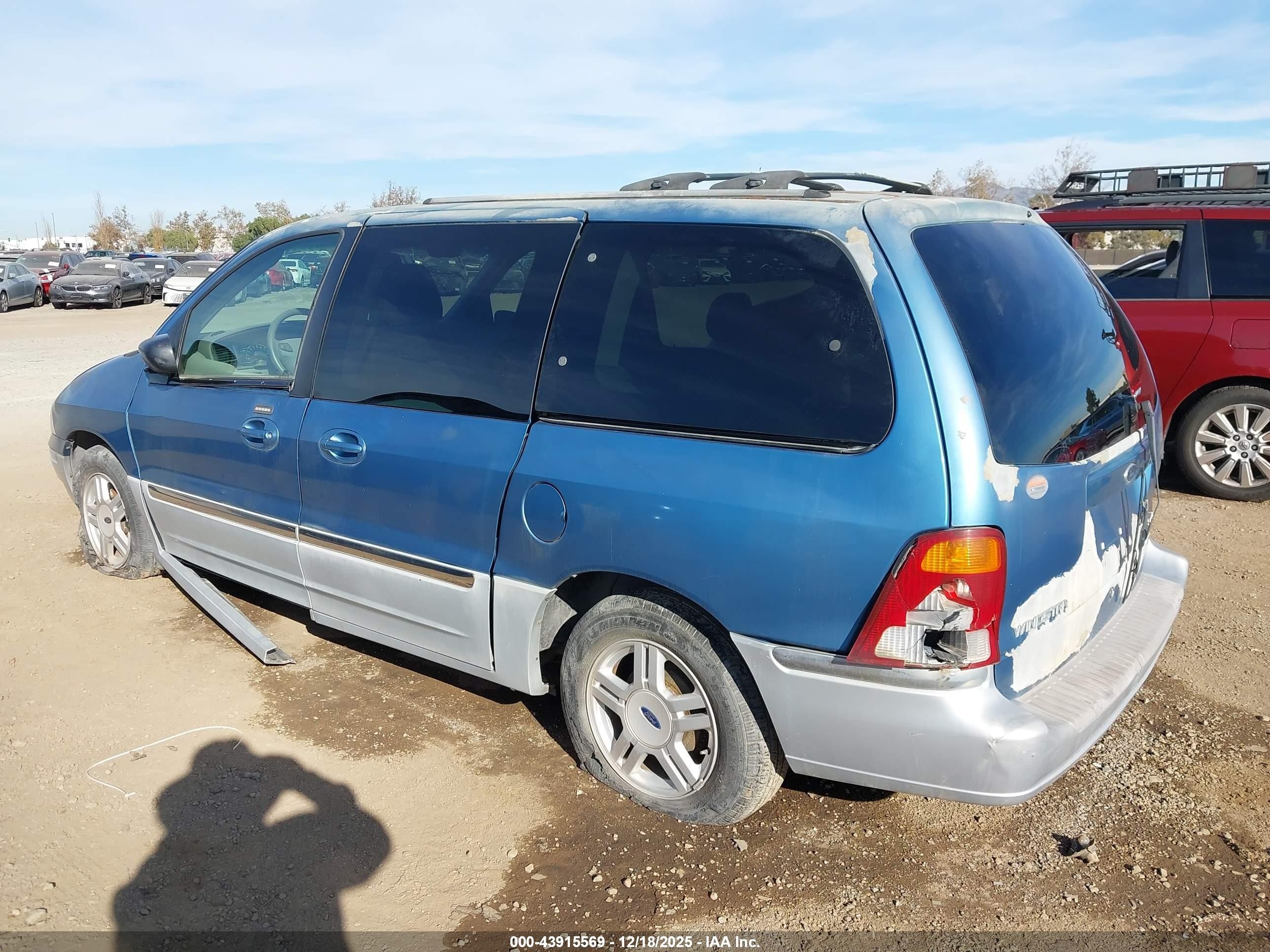 2001 Ford Windstar Sel Blue vin: 2FMZA53491BA93192