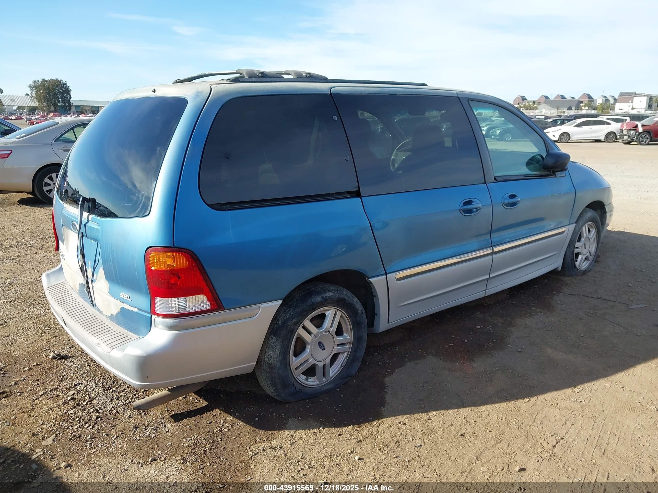 2001 Ford Windstar Sel Blue vin: 2FMZA53491BA93192