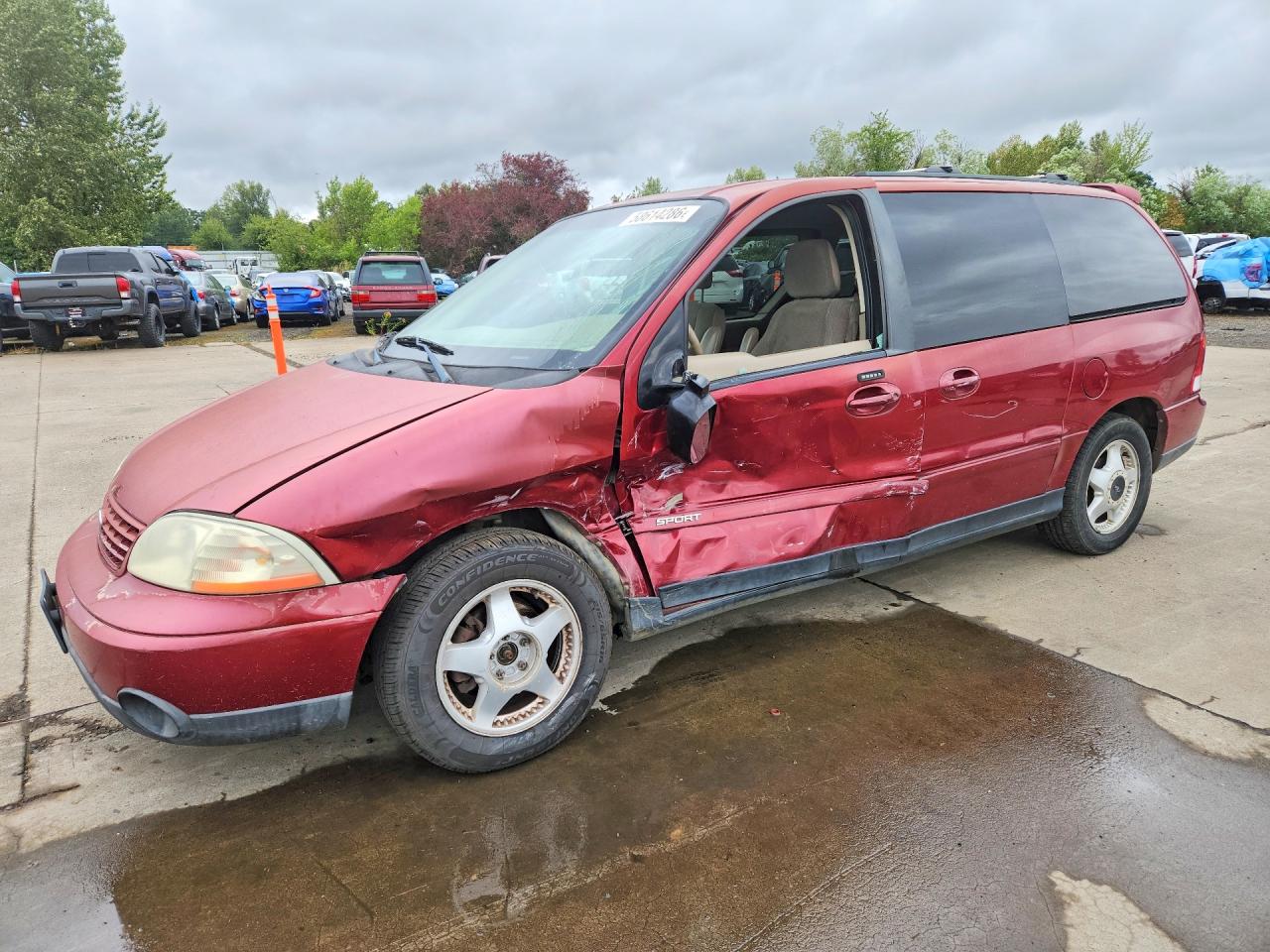 2003 Ford Windstar Sport Red vin: 2FMZA57403BA30379