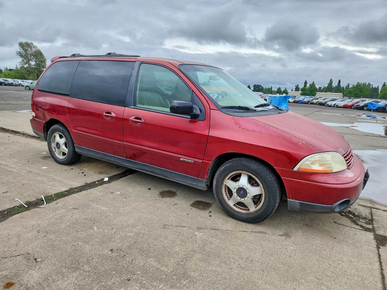 2003 Ford Windstar Sport Red vin: 2FMZA57403BA30379