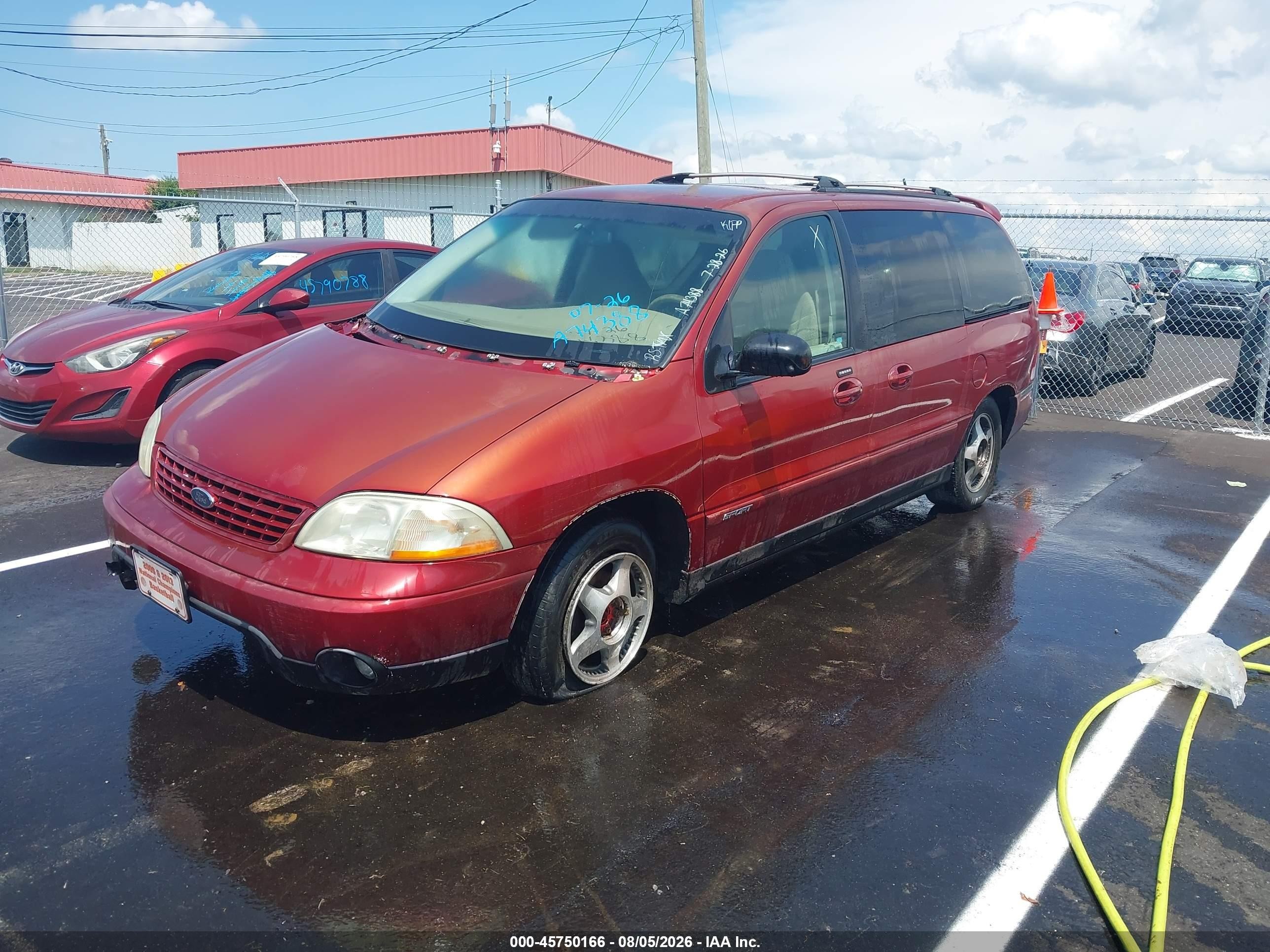 2002 Ford Windstar Sport Red vin: 2FMZA57432BA74388