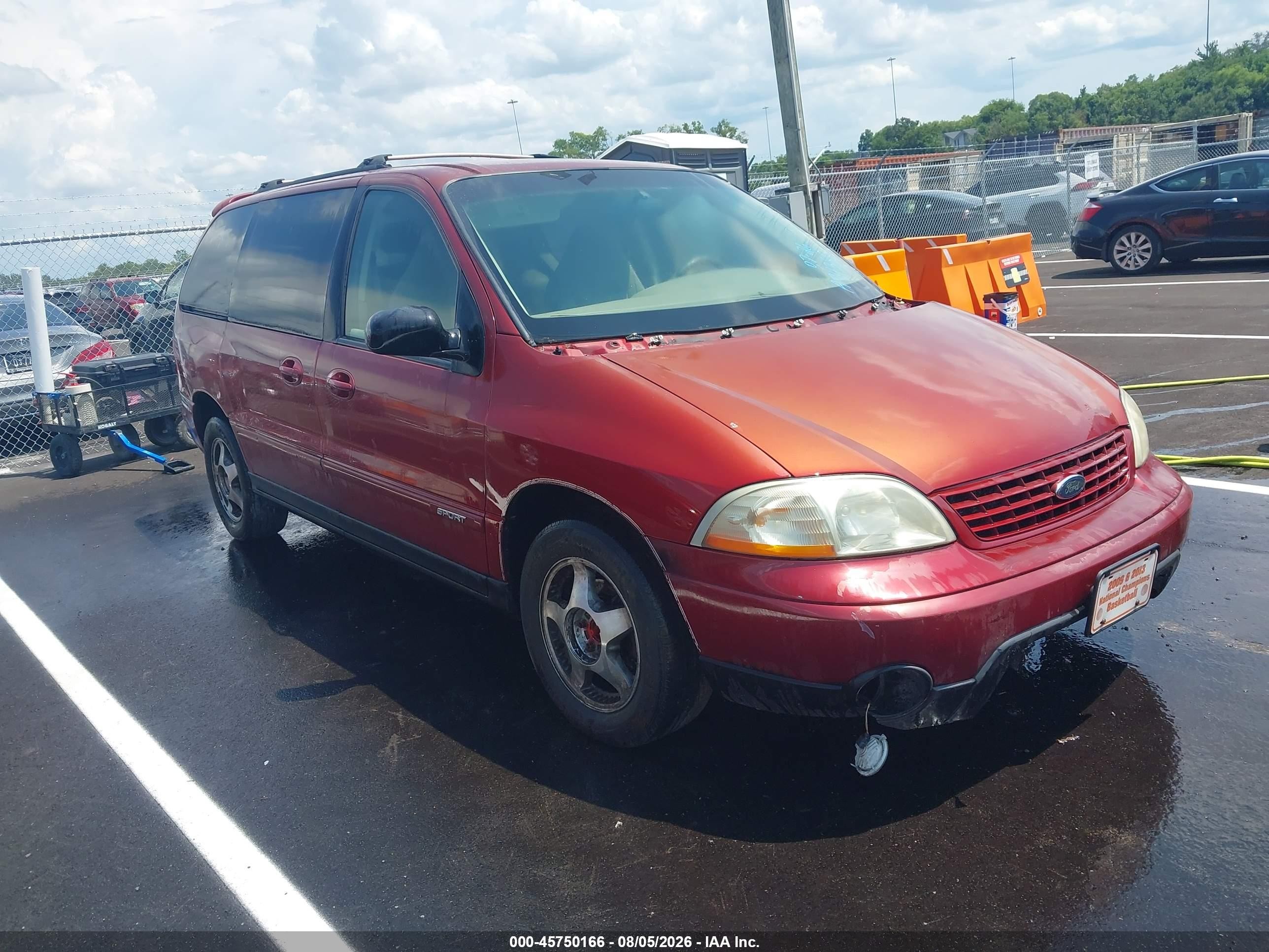 2002 Ford Windstar Sport Red vin: 2FMZA57432BA74388