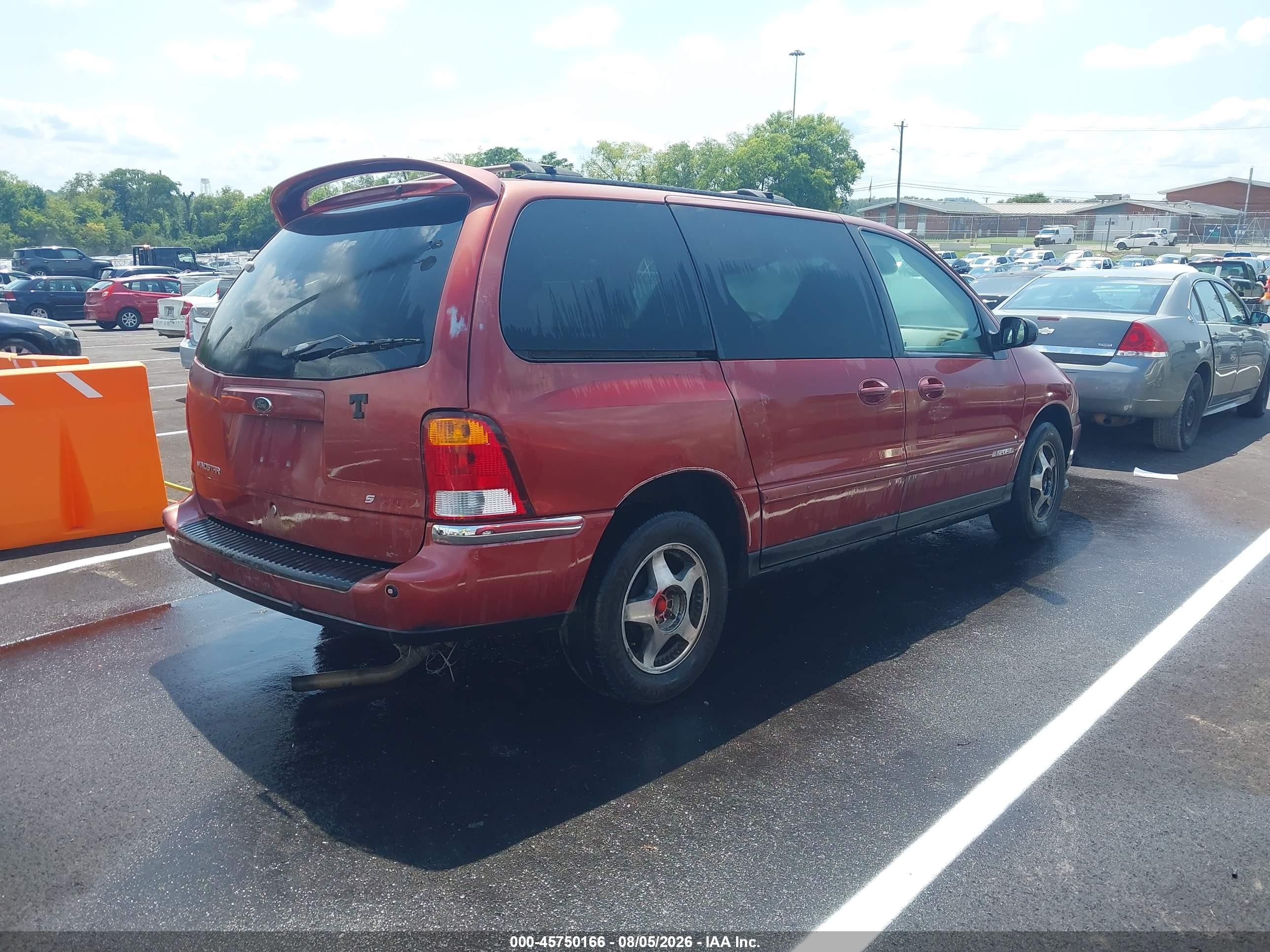 2002 Ford Windstar Sport Red vin: 2FMZA57432BA74388