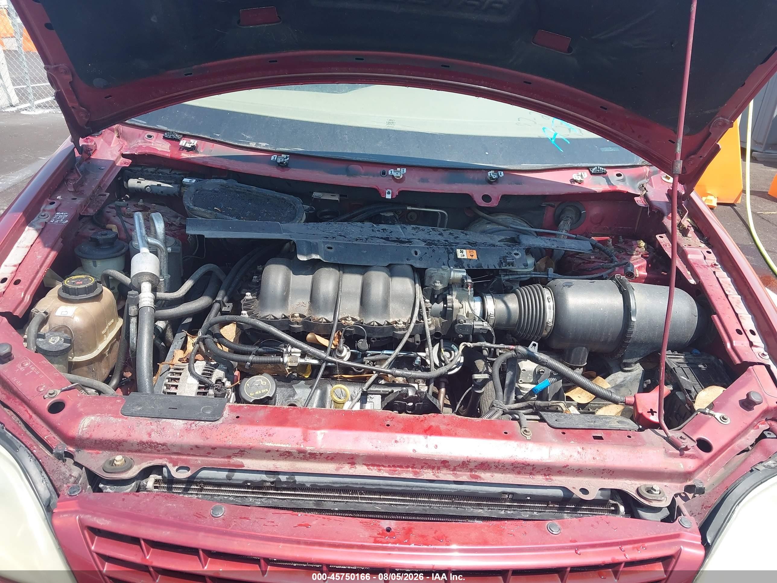 2002 Ford Windstar Sport Red vin: 2FMZA57432BA74388