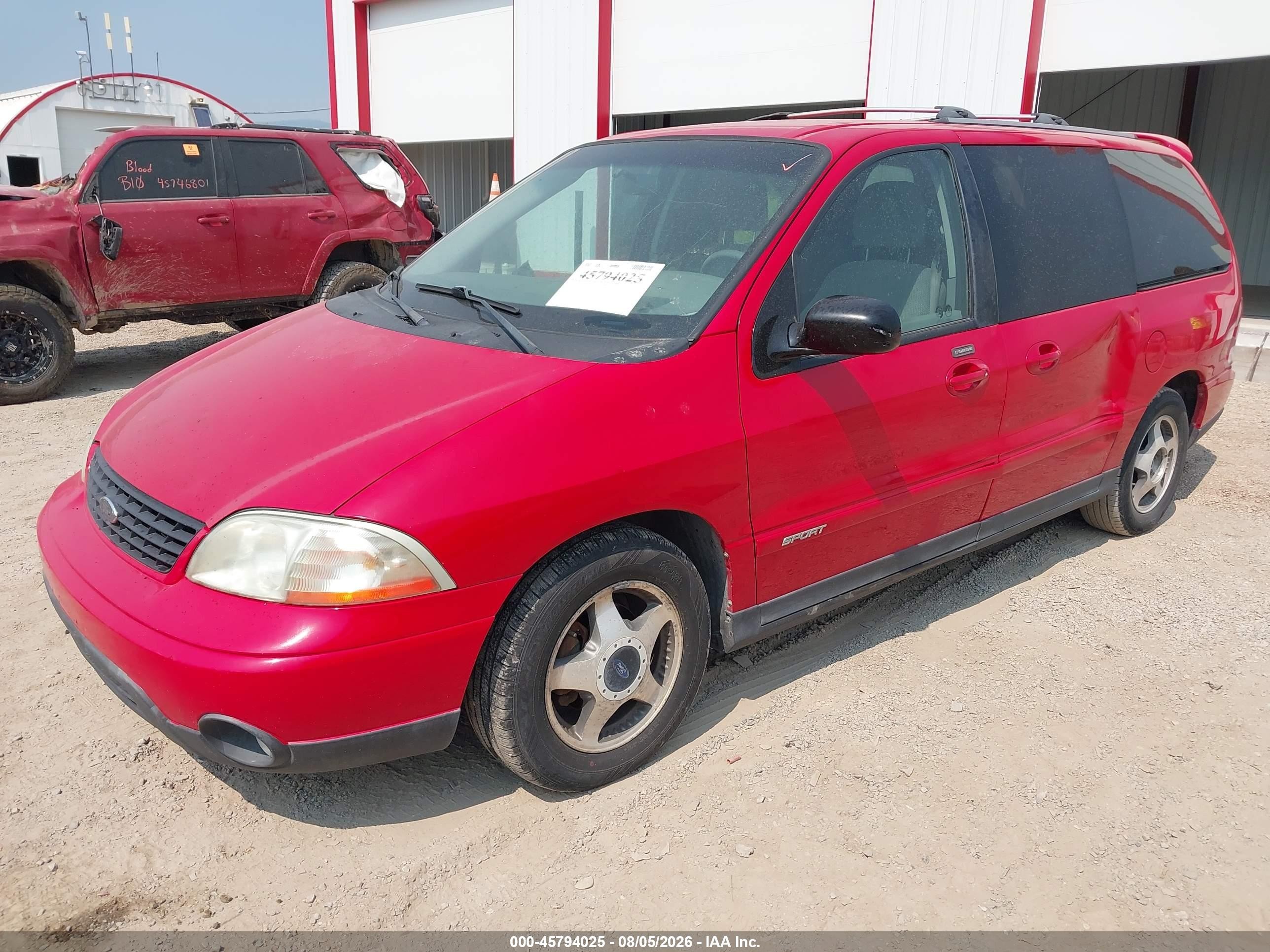 2001 Ford Windstar Se Sport Red vin: 2FMZA57481BC03515
