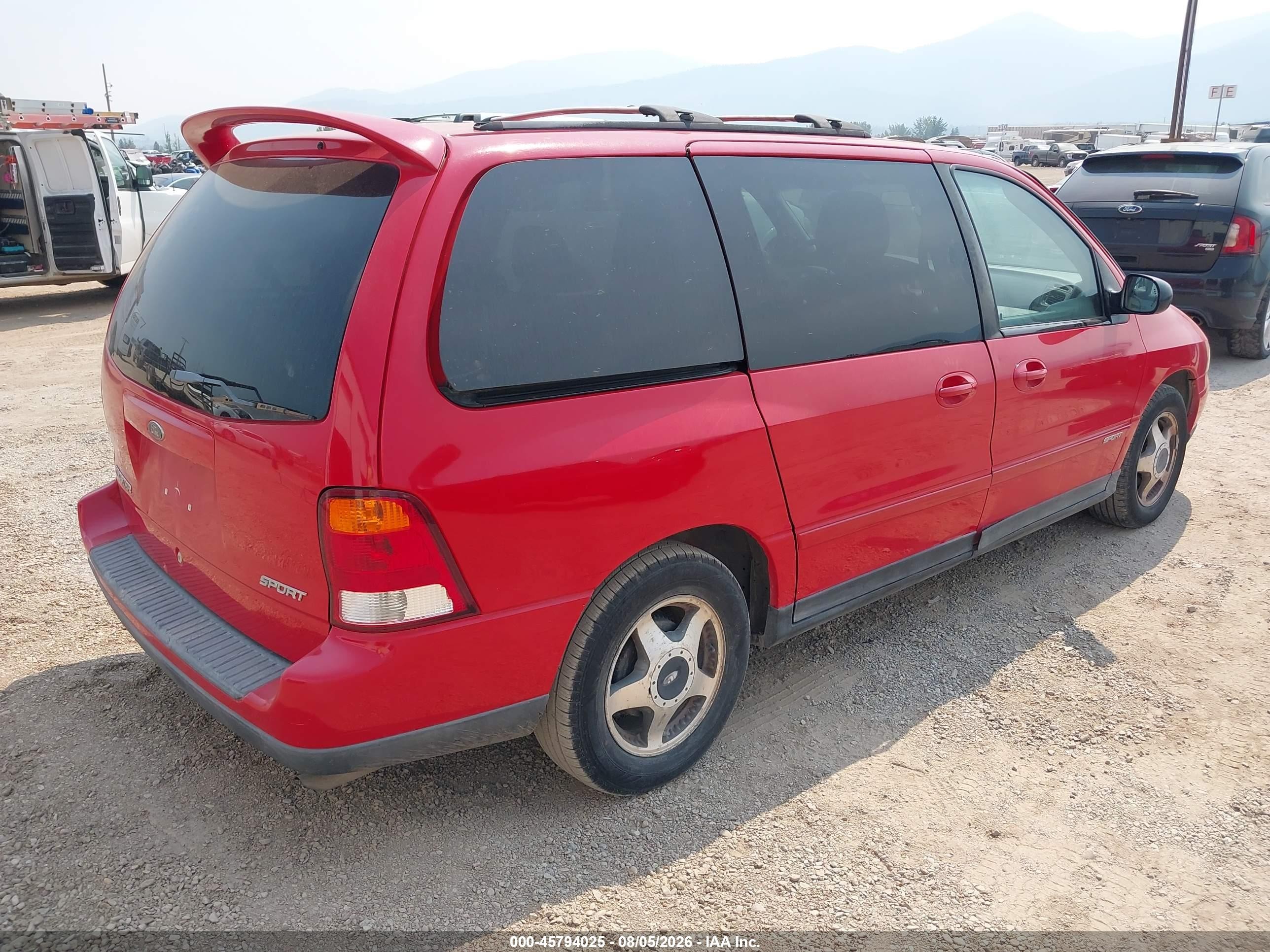 2001 Ford Windstar Se Sport Red vin: 2FMZA57481BC03515
