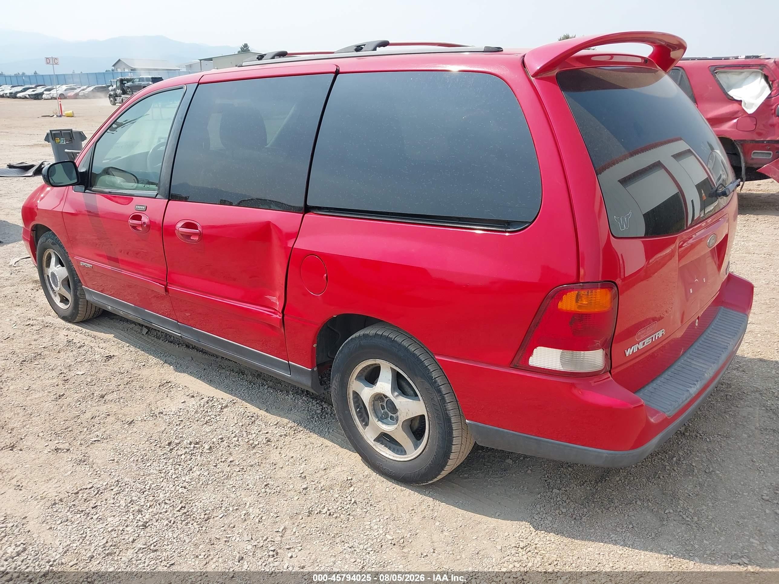 2001 Ford Windstar Se Sport Red vin: 2FMZA57481BC03515