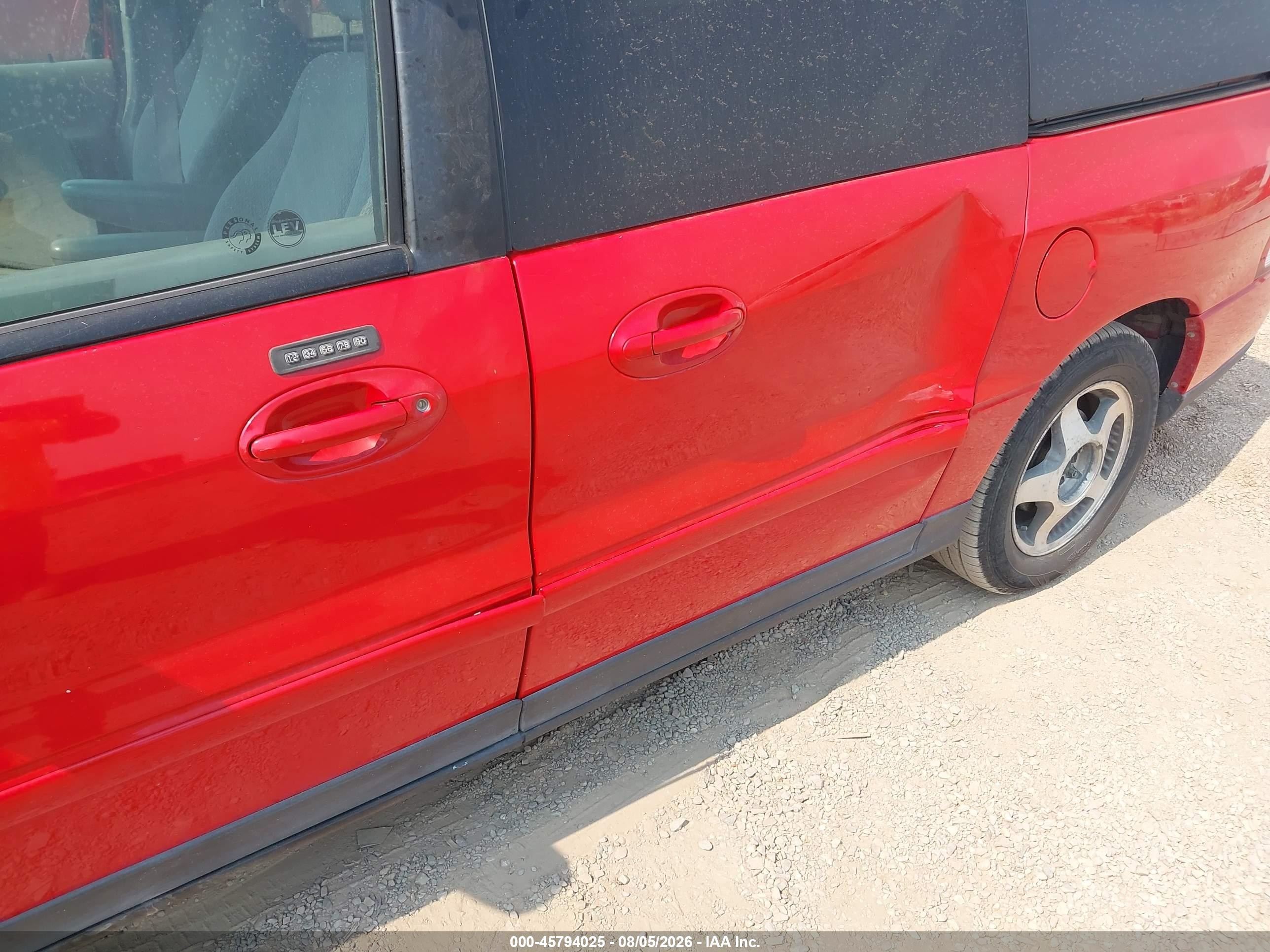 2001 Ford Windstar Se Sport Red vin: 2FMZA57481BC03515