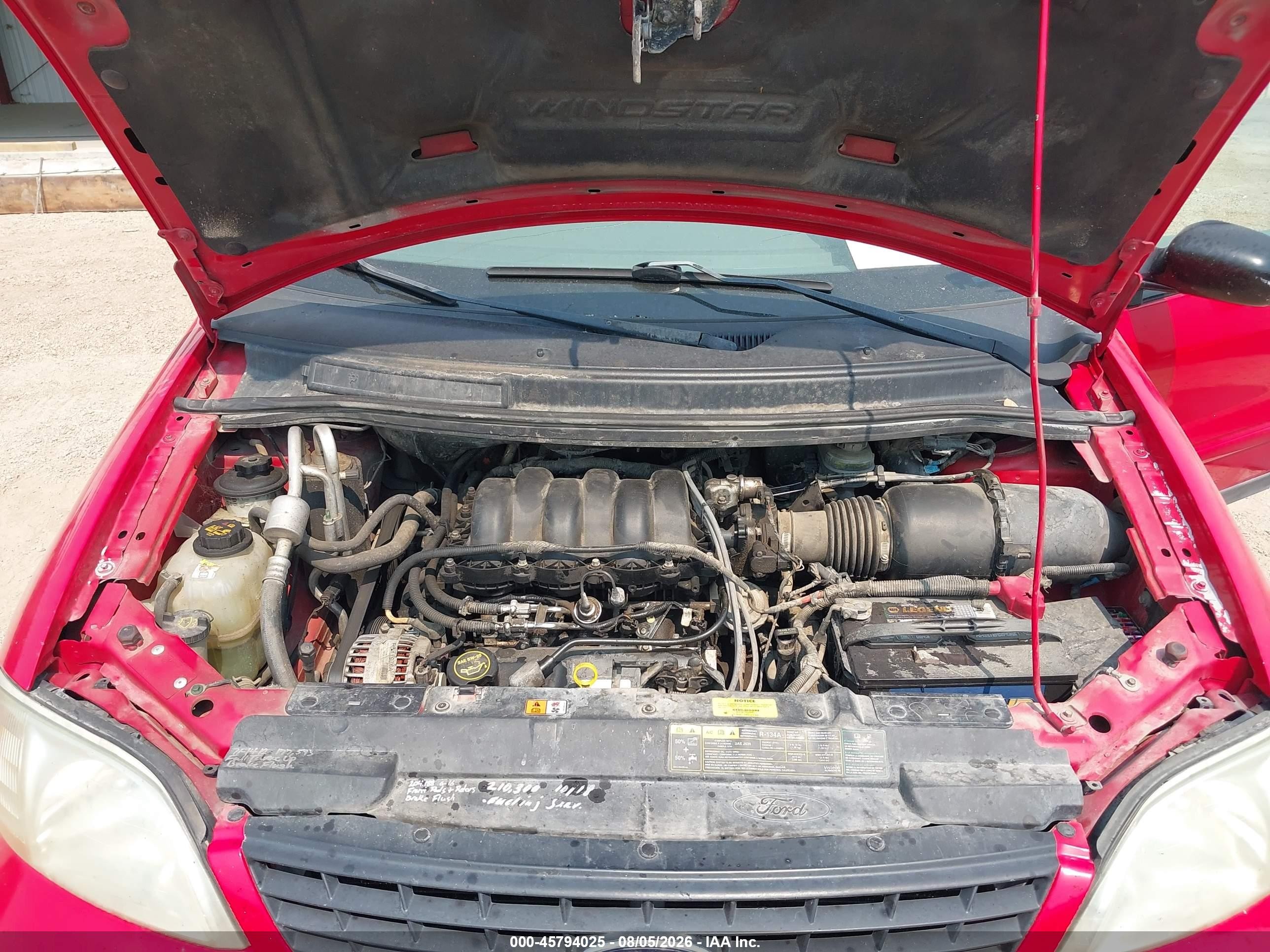 2001 Ford Windstar Se Sport Red vin: 2FMZA57481BC03515
