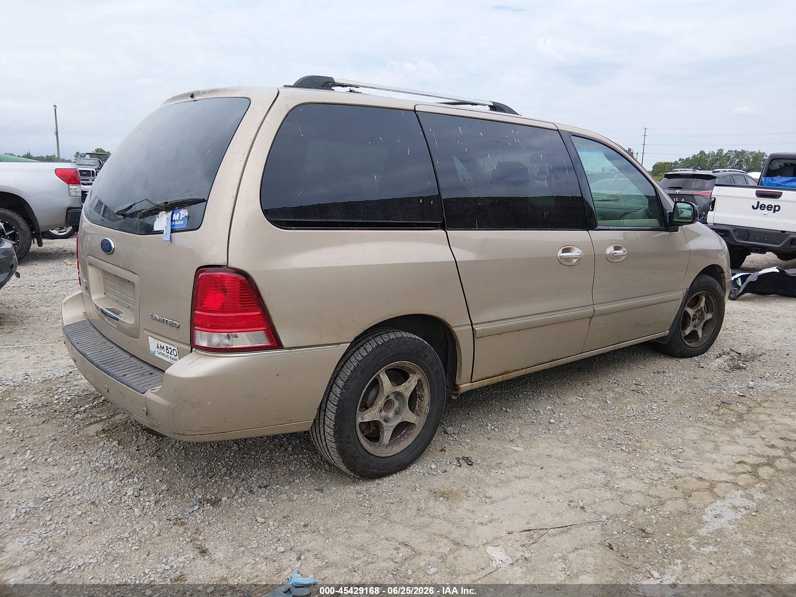 2007 Ford Freestar Limited Gold vin: 2FMZA58207BA14539