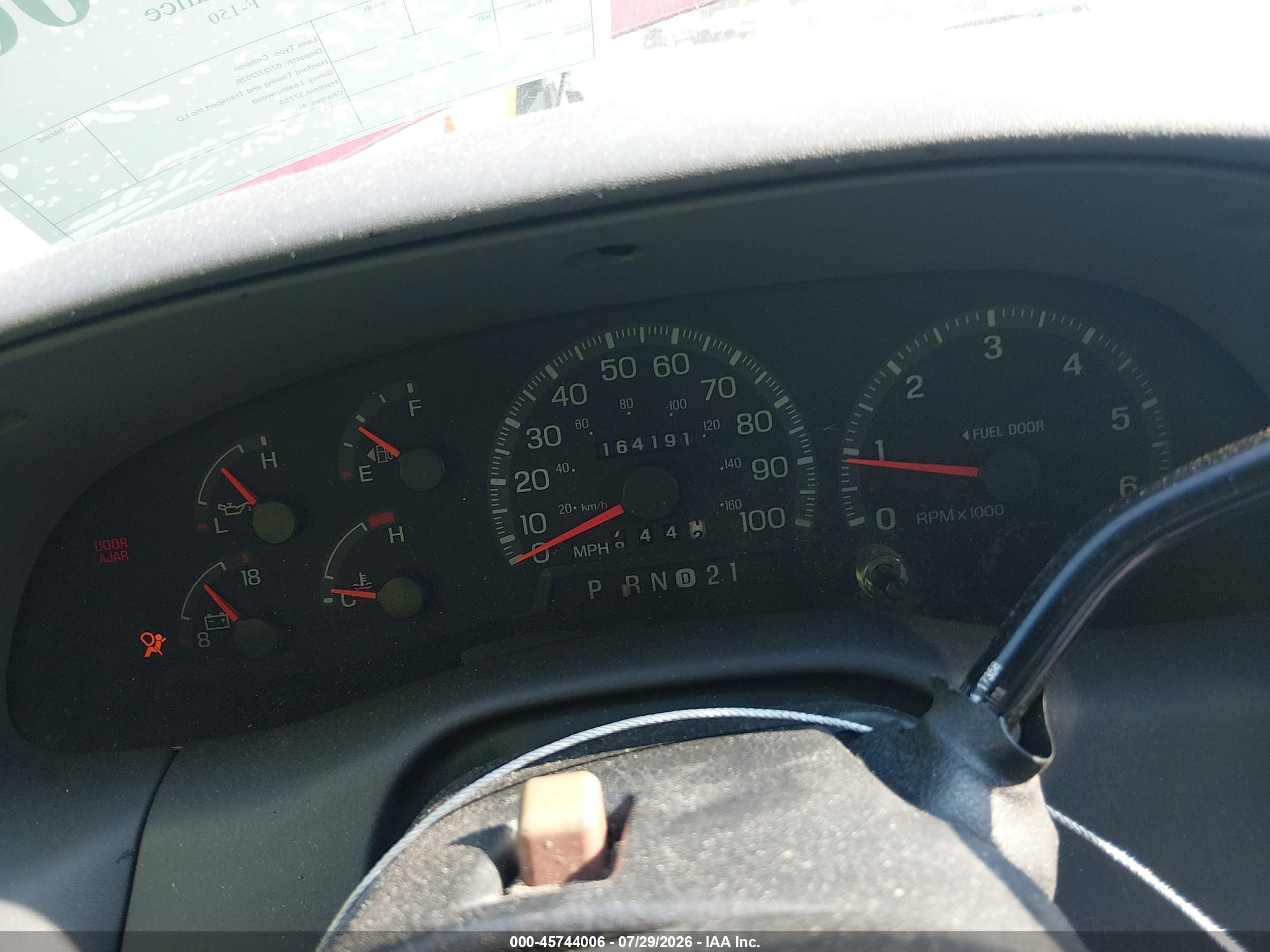 1997 Ford F-150 Lariat/xl/xlt Red vin: 2FTDF07W9VCA79369