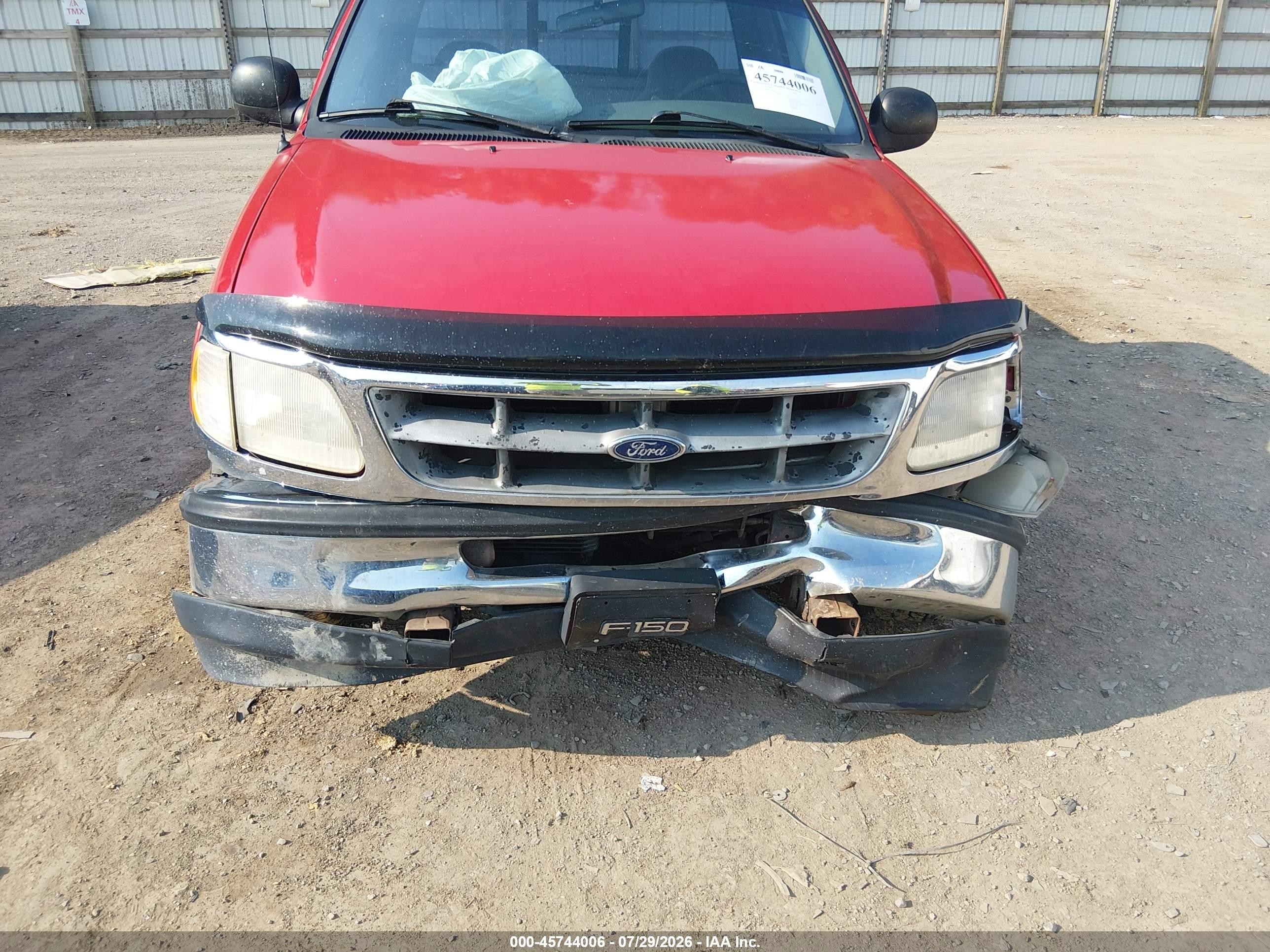 1997 Ford F-150 Lariat/xl/xlt Red vin: 2FTDF07W9VCA79369
