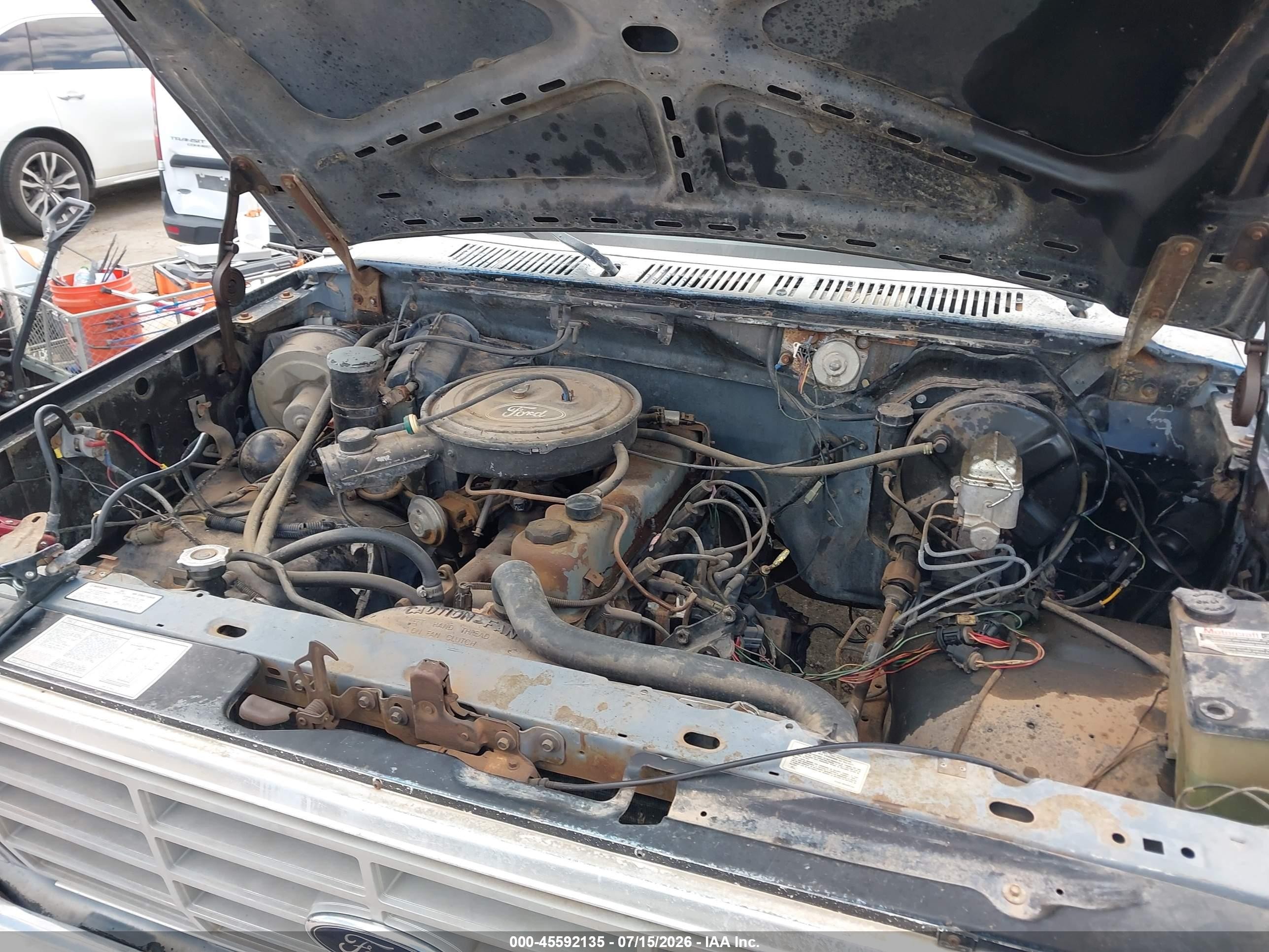 1986 Ford F150   Gray vin: 2FTDF15Y3GCB16770