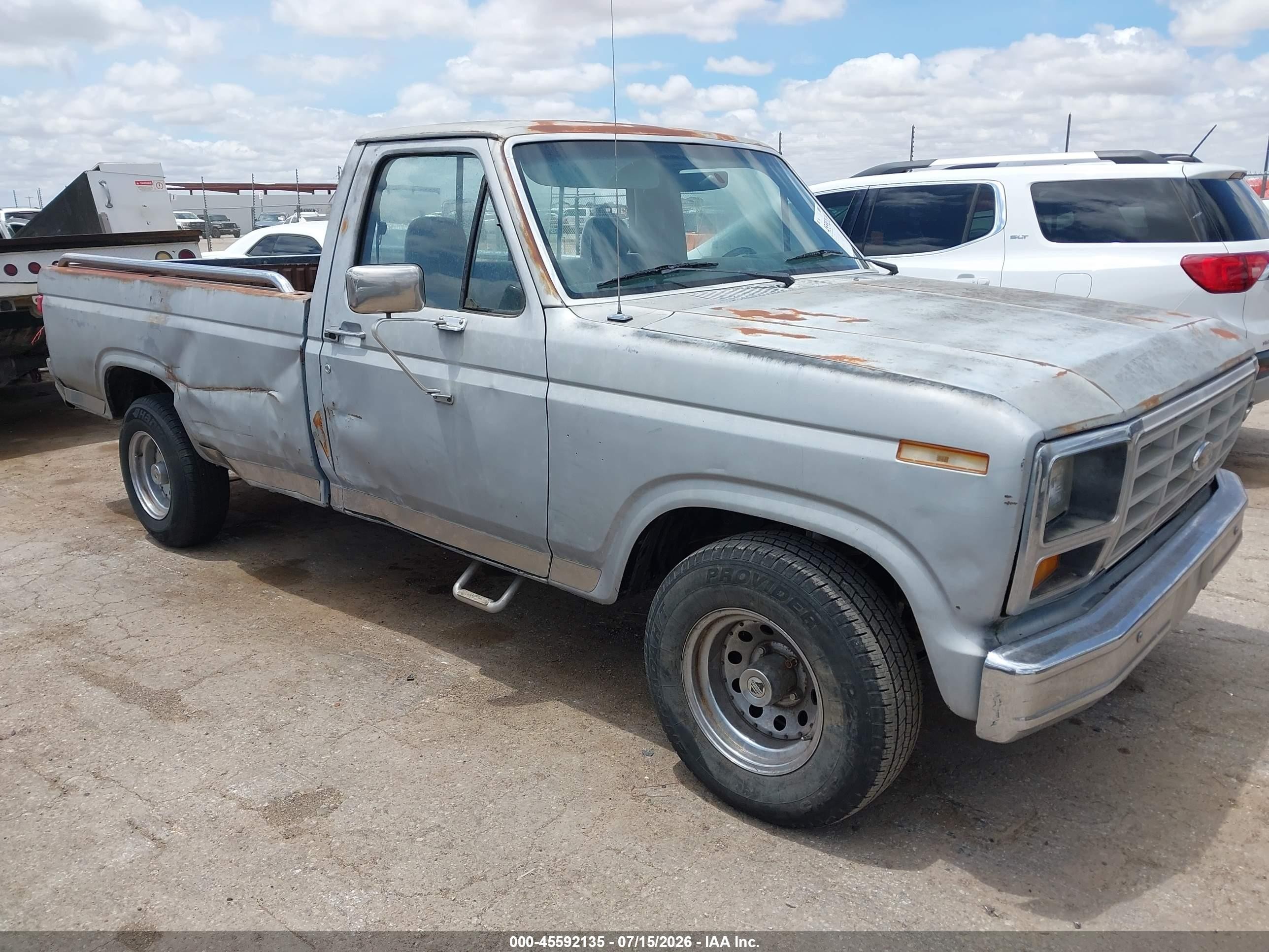 1986 Ford F150 Gray vin: 2FTDF15Y3GCB16770