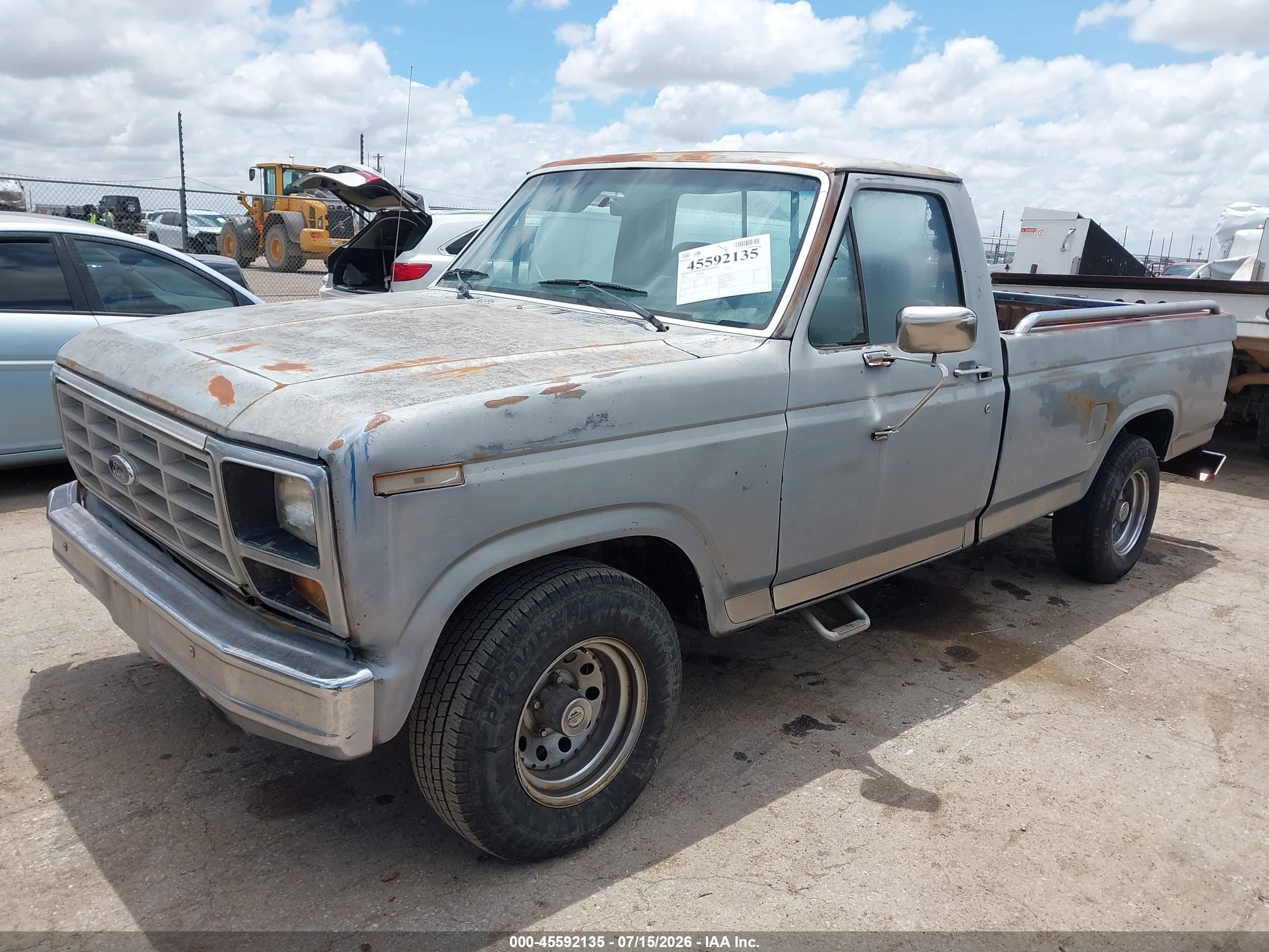 1986 Ford F150   Gray vin: 2FTDF15Y3GCB16770