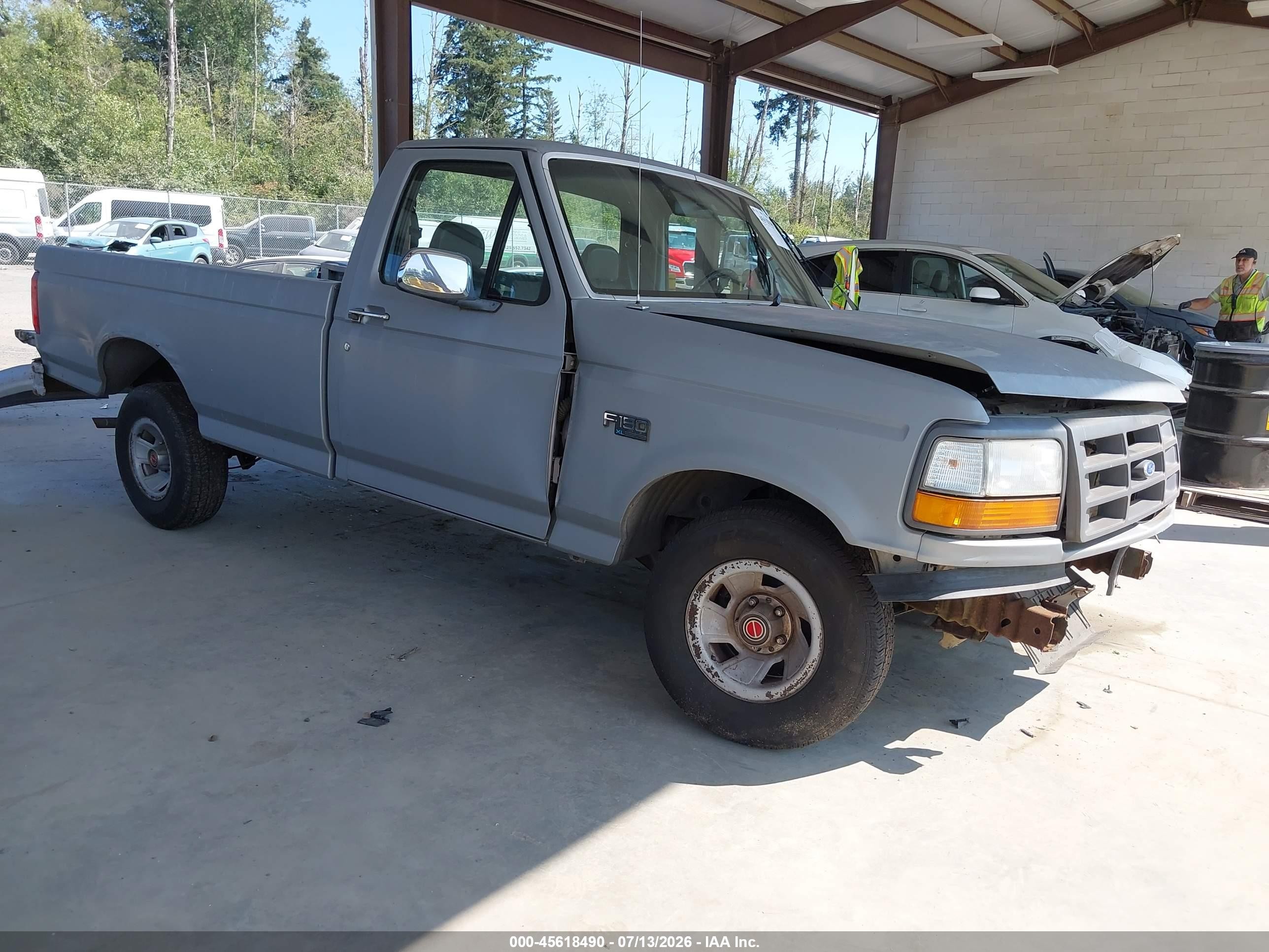 1993 Ford F150 Gray vin: 2FTDF15Y9PCA61886