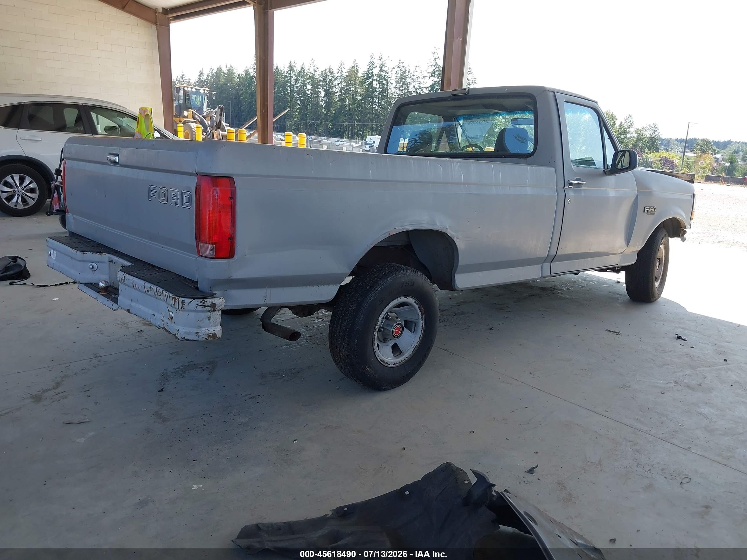 1993 Ford F150 Gray vin: 2FTDF15Y9PCA61886