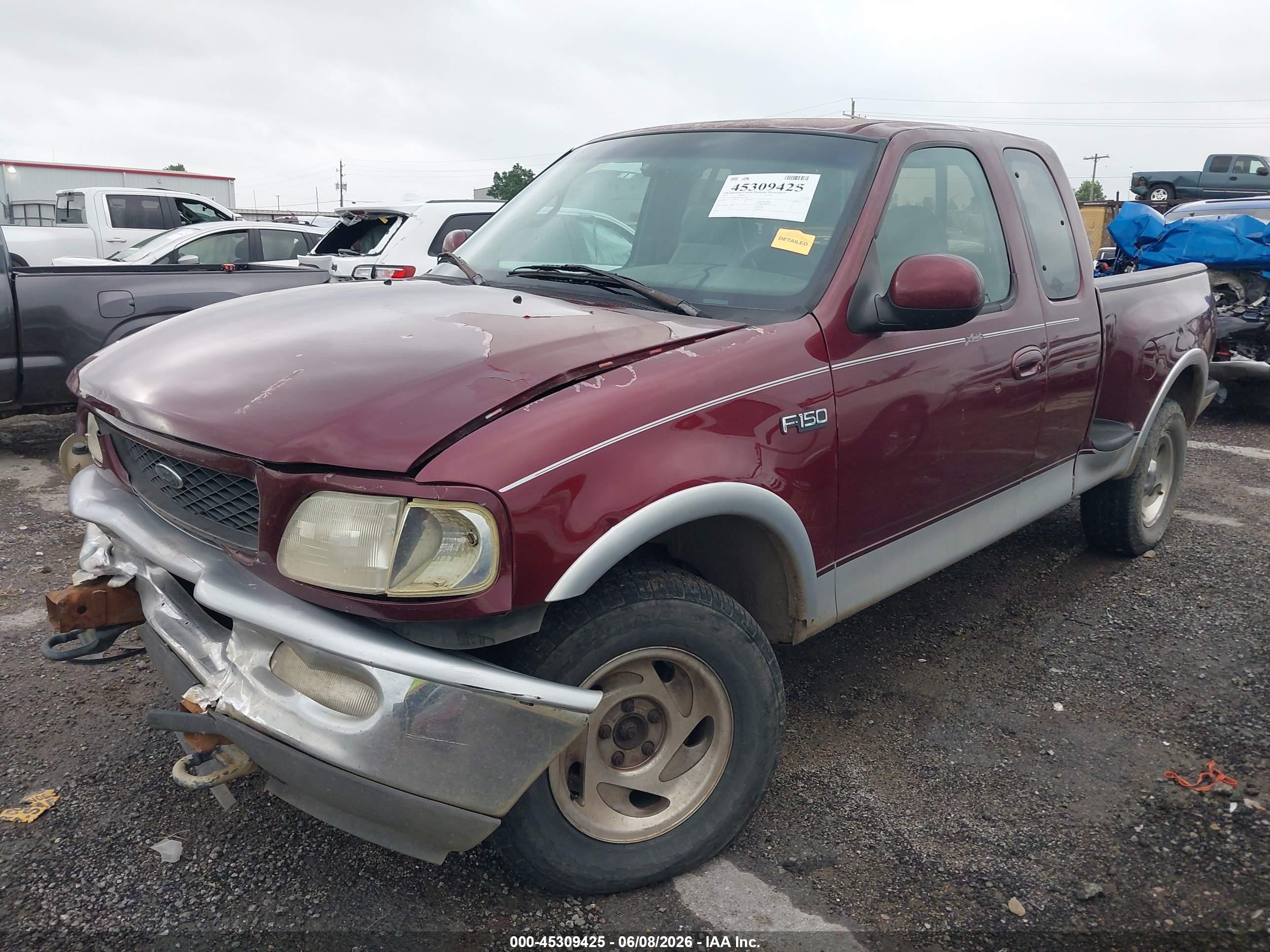 1997 Ford F-150 Lariat/xl/xlt Burgundy vin: 2FTDX08W1VCA41078