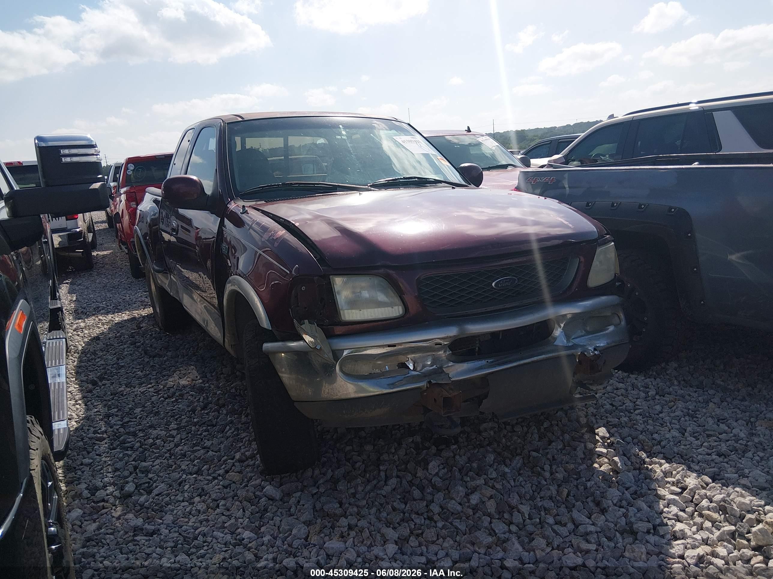 1997 Ford F-150 Lariat/xl/xlt Burgundy vin: 2FTDX08W1VCA41078