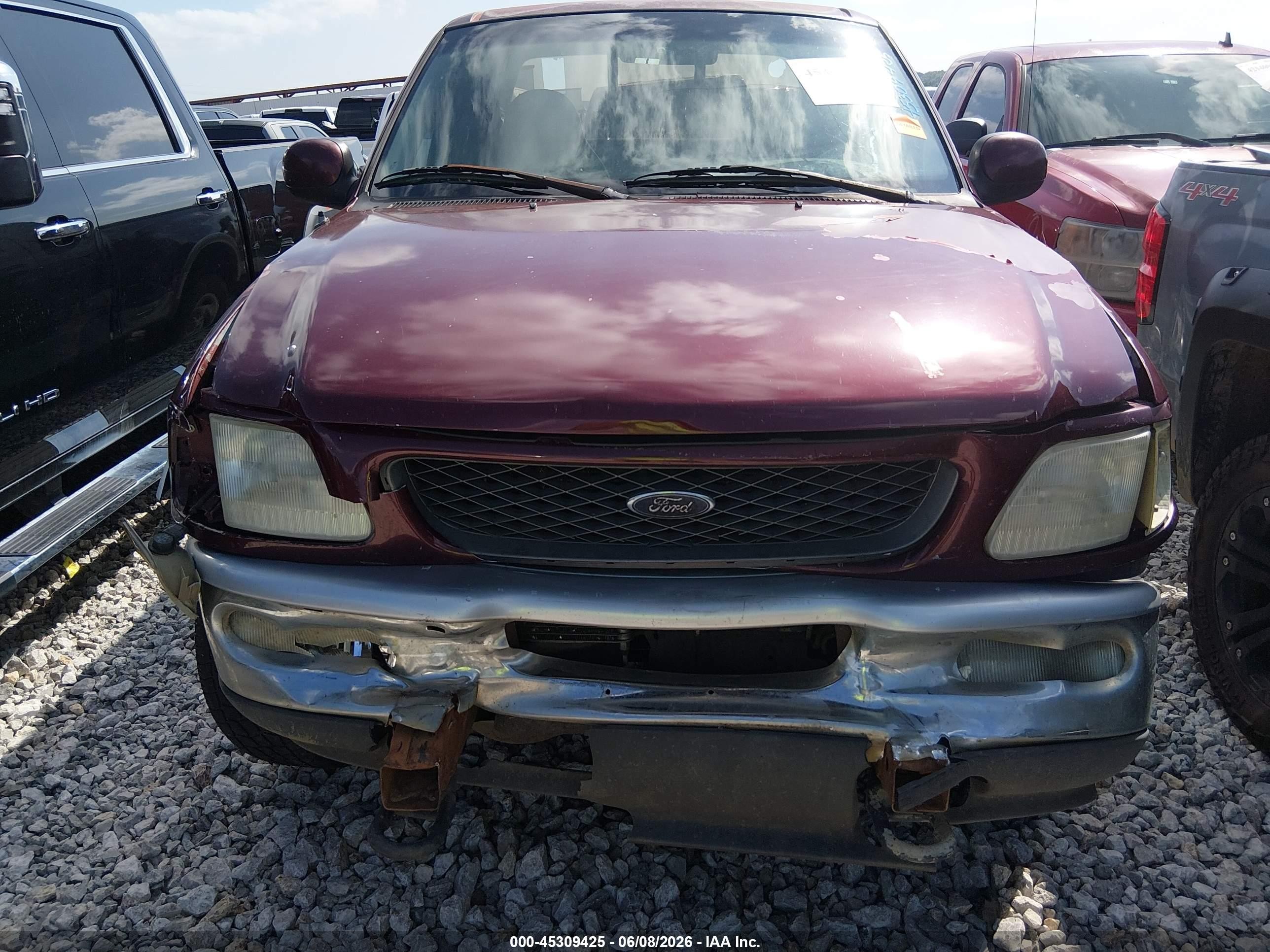 1997 Ford F-150 Lariat/xl/xlt Burgundy vin: 2FTDX08W1VCA41078