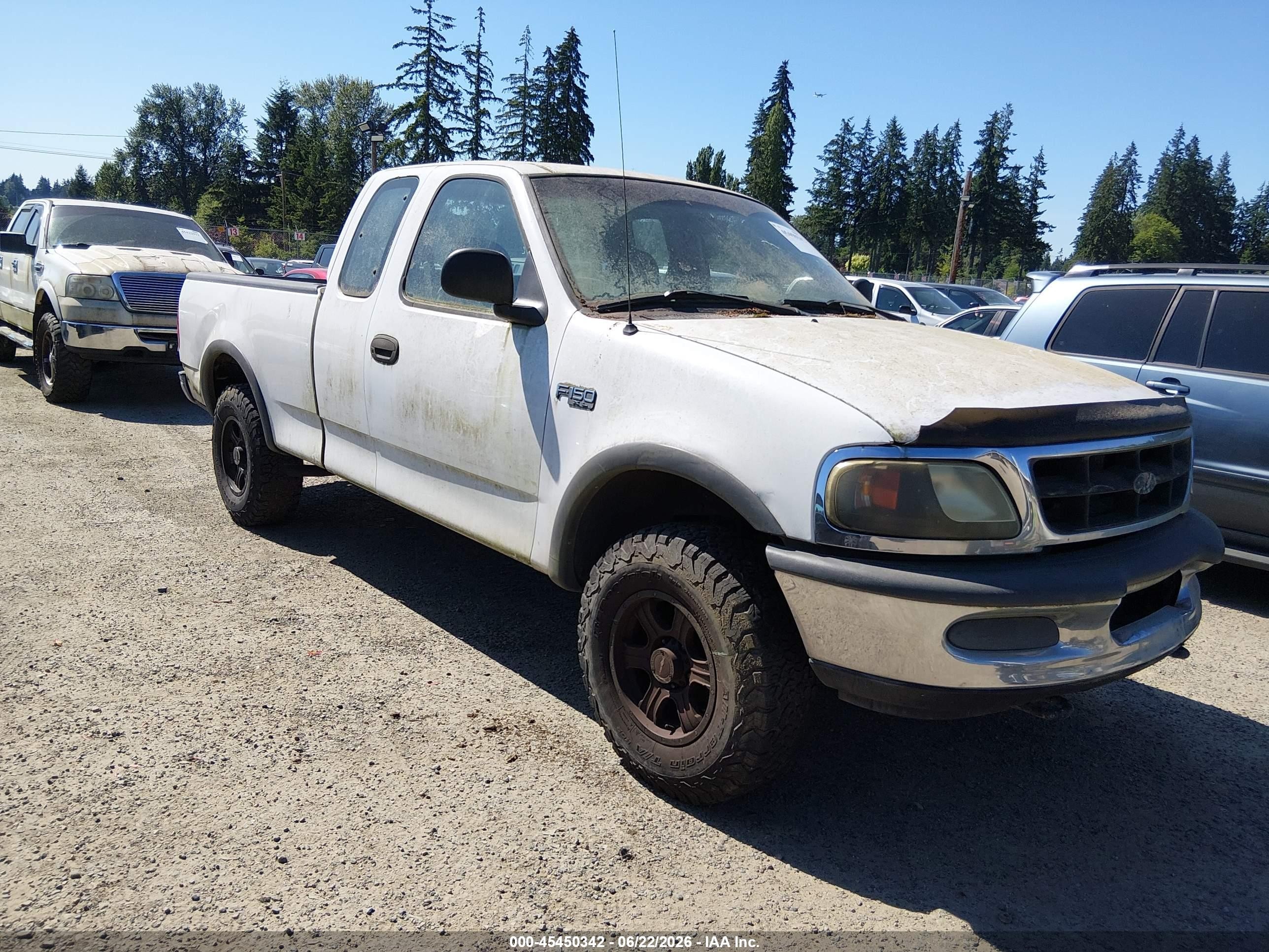 1997 Ford F-150 Lariat/xl/xlt White vin: 2FTDX18W4VCA29500