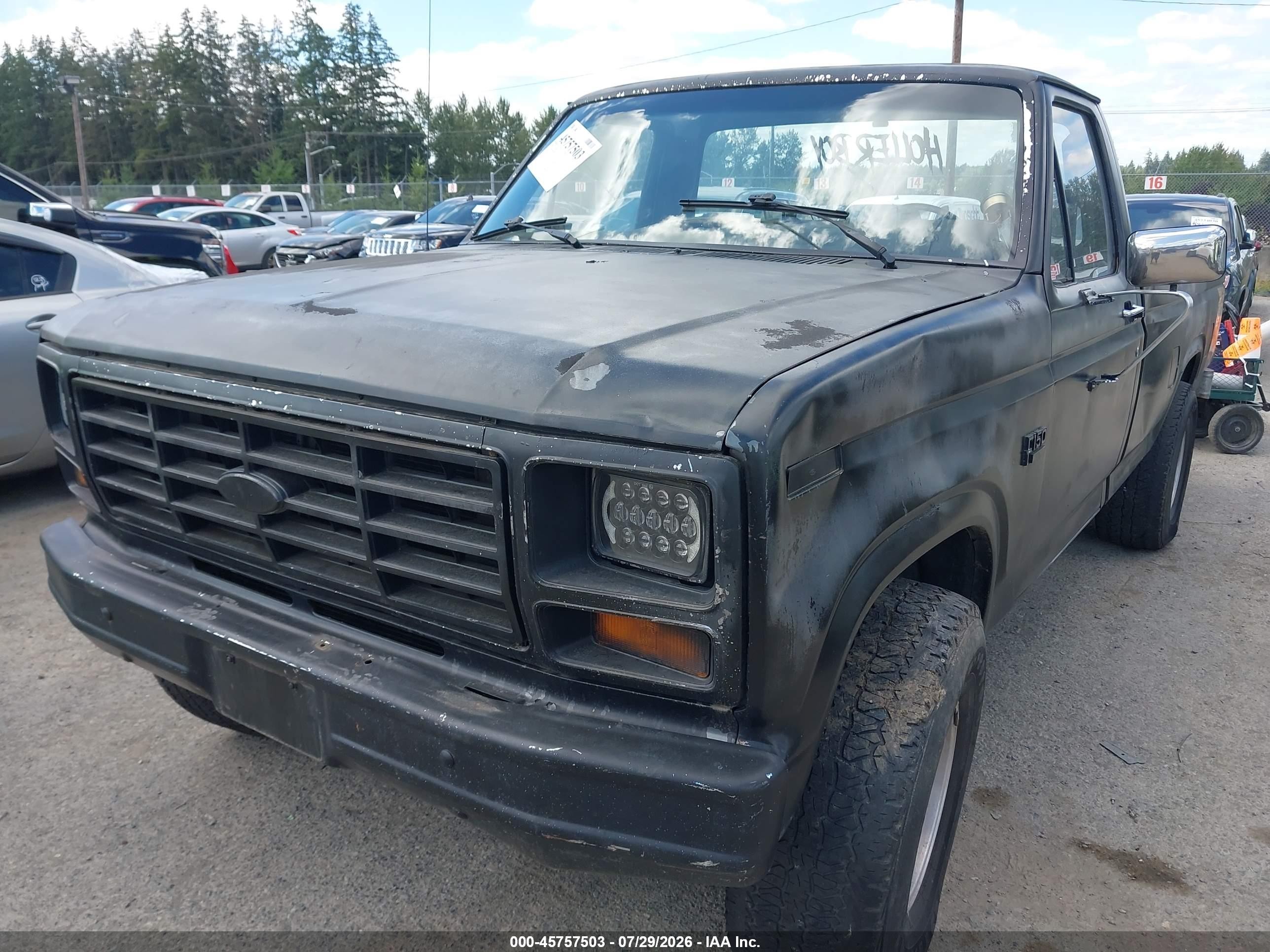 1986 Ford F150 Black vin: 2FTEF14N4GCB49207