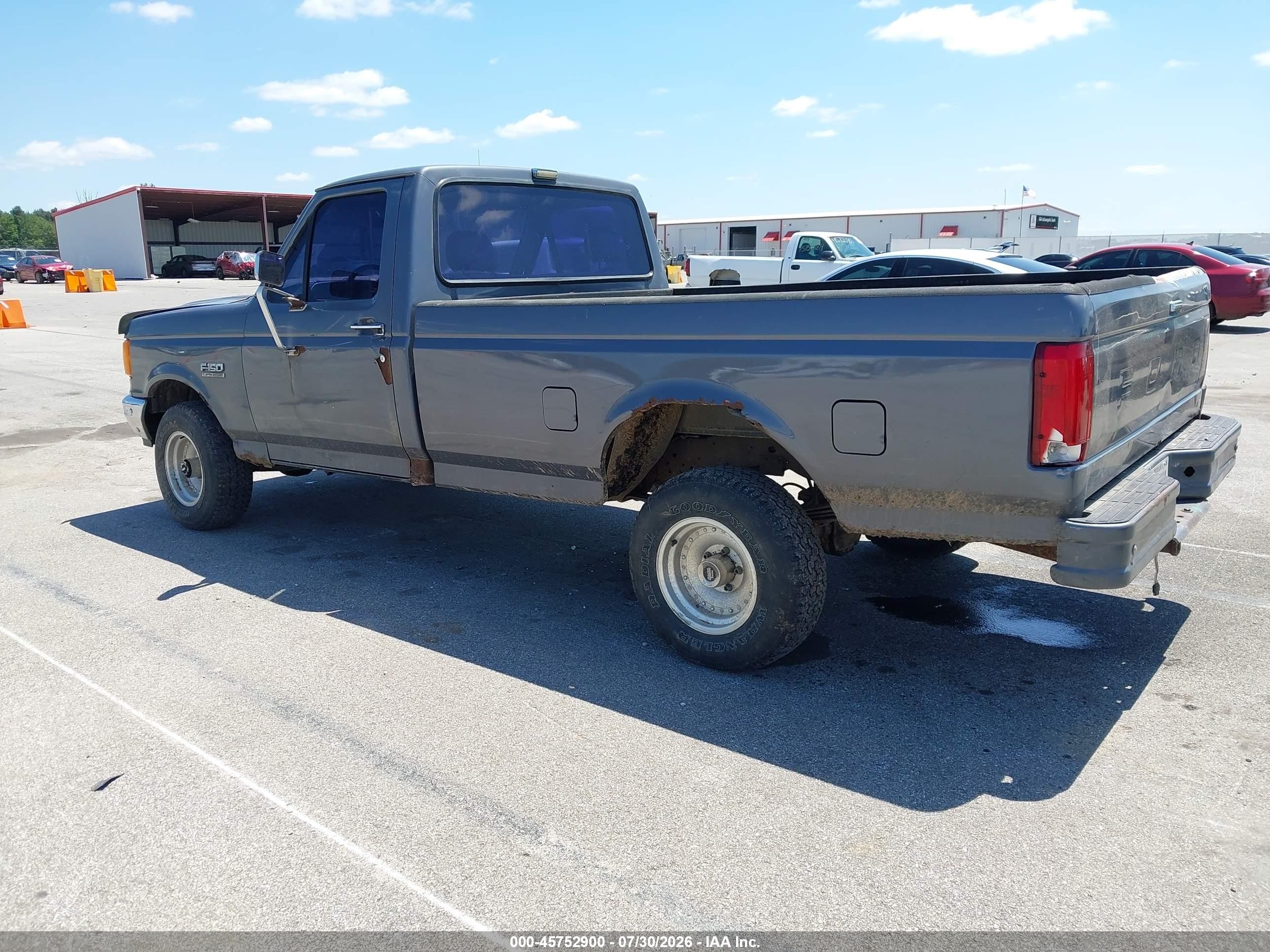 1991 Ford F150 Gray vin: 2FTEF14Y0MCA57825